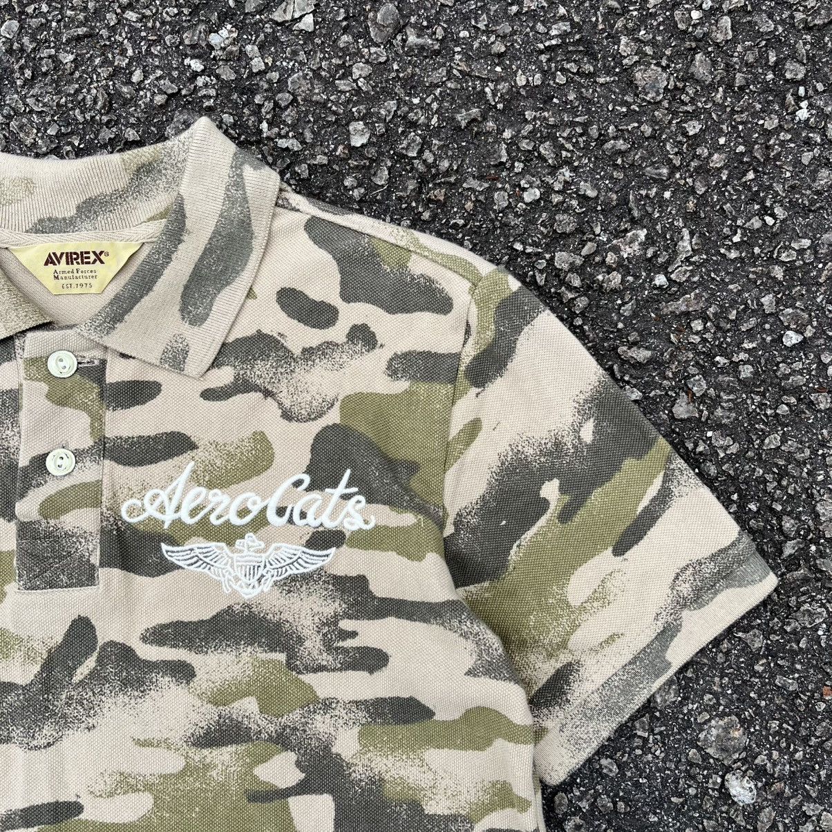 Avirex Avirex Mfg USA Camo Polo T Shirt Aero Cats Military Army Size US S / EU 44-46 / 1 - 4 Thumbnail