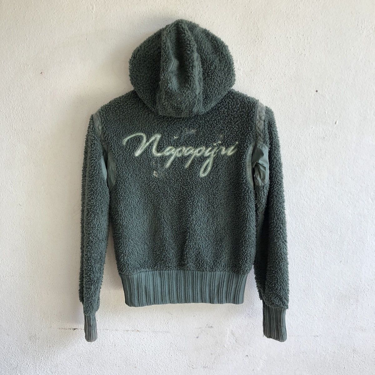 NAPAPIJRI sherpa spellout hoodie
