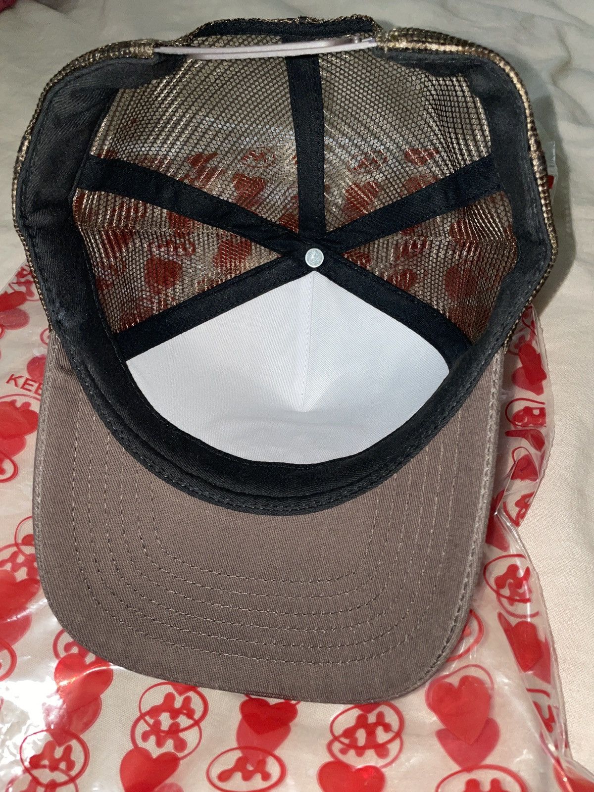Mowalola Mowalola Brown Puff Puff Trucker Hat | Grailed