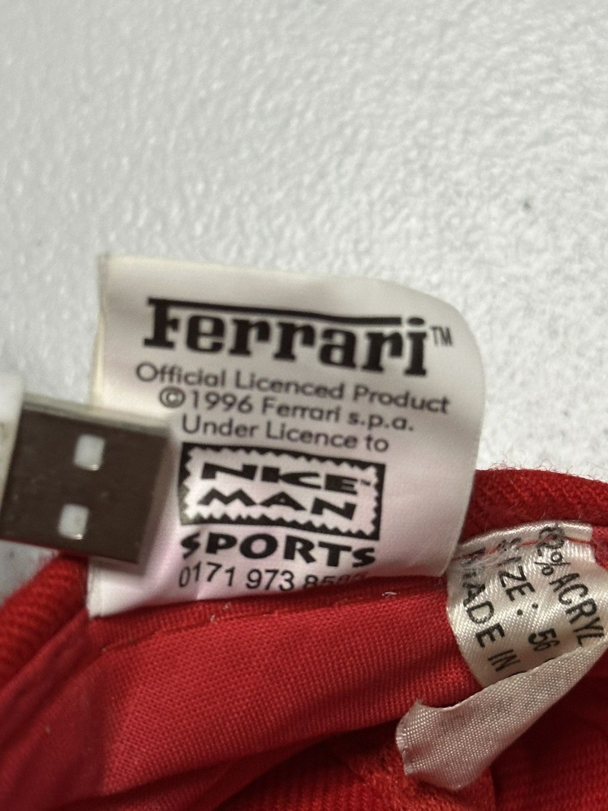 Ferrari Vintage 1996 Ferrari F1 Scudetto shield logo hat Size ONE SIZE - 5 Thumbnail