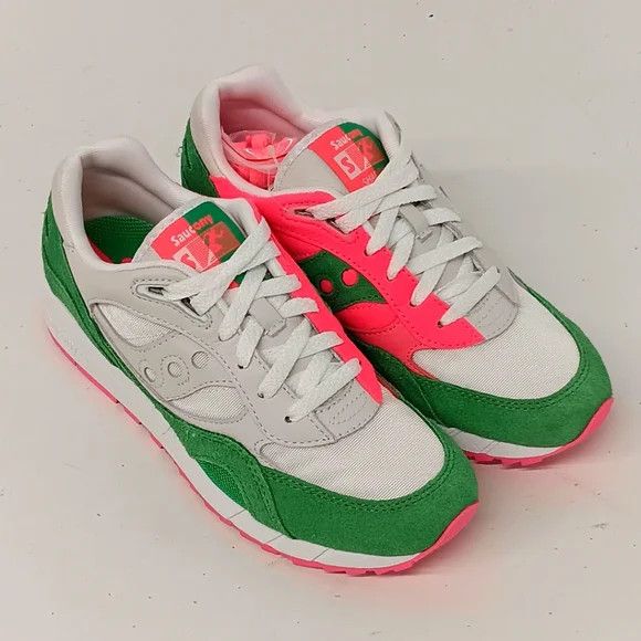 Saucony Saucony Women's Shadow Green/Wht 6000 Split Sneakers - US9.5 Size US 9.5 / IT 39.5 - 2 Thumbnail