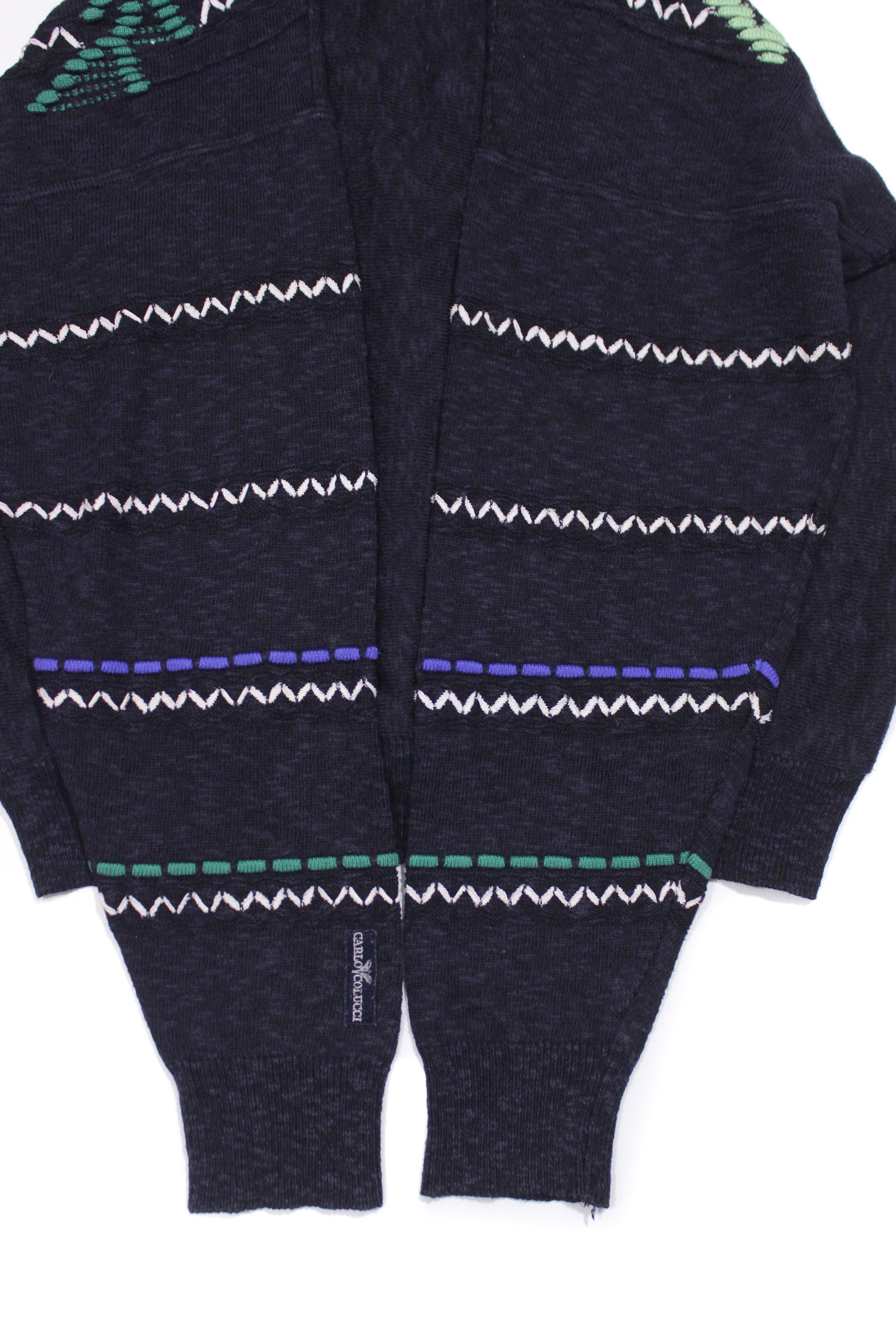 Carlo Colucci 90S Multicolor Embroidered Cardigan Size US L / EU 52-54 / 3 - 6 Thumbnail