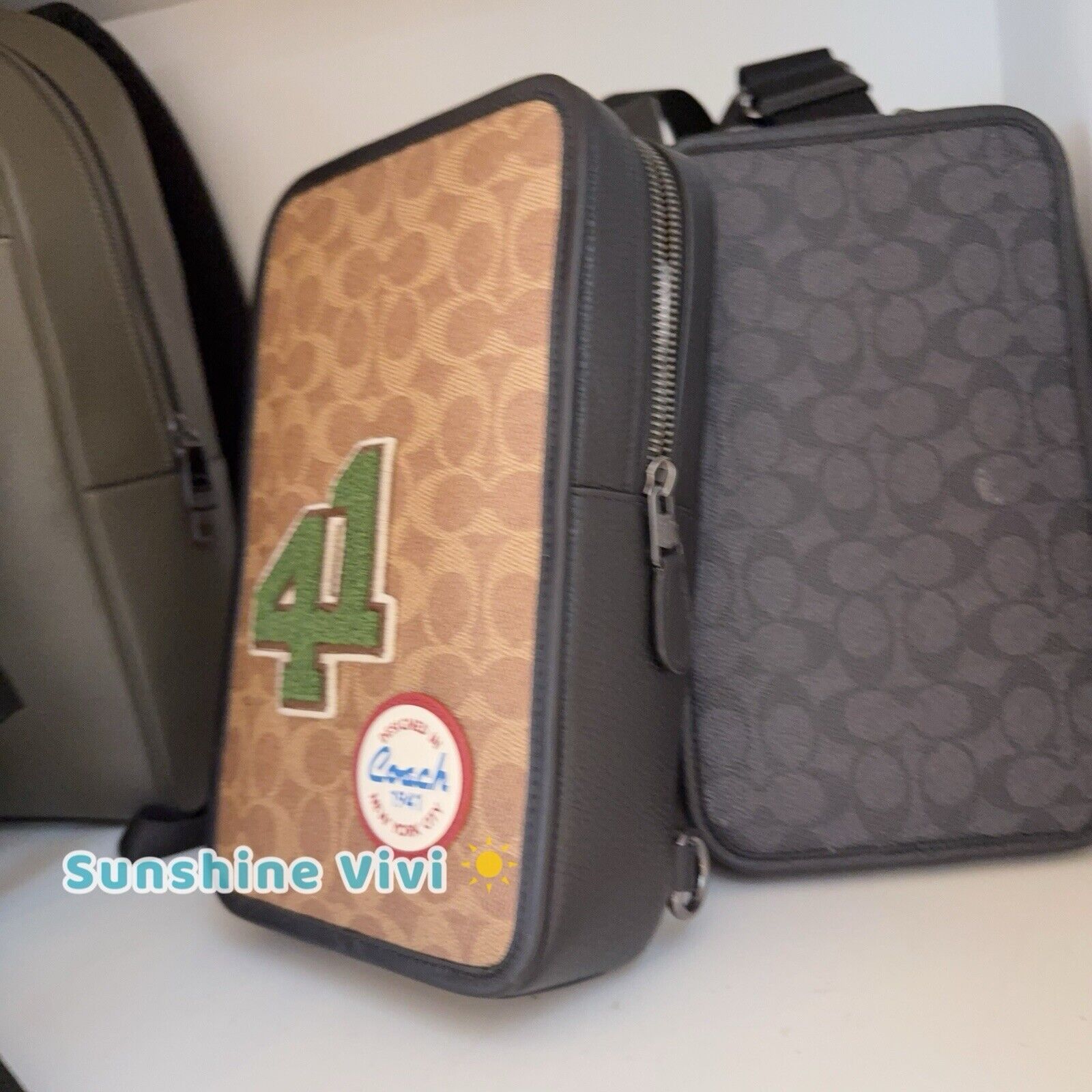Coach NWT Coach Men's Sullivan Pack Patches CY819 Tan Multi Size ONE SIZE - 2 Thumbnail