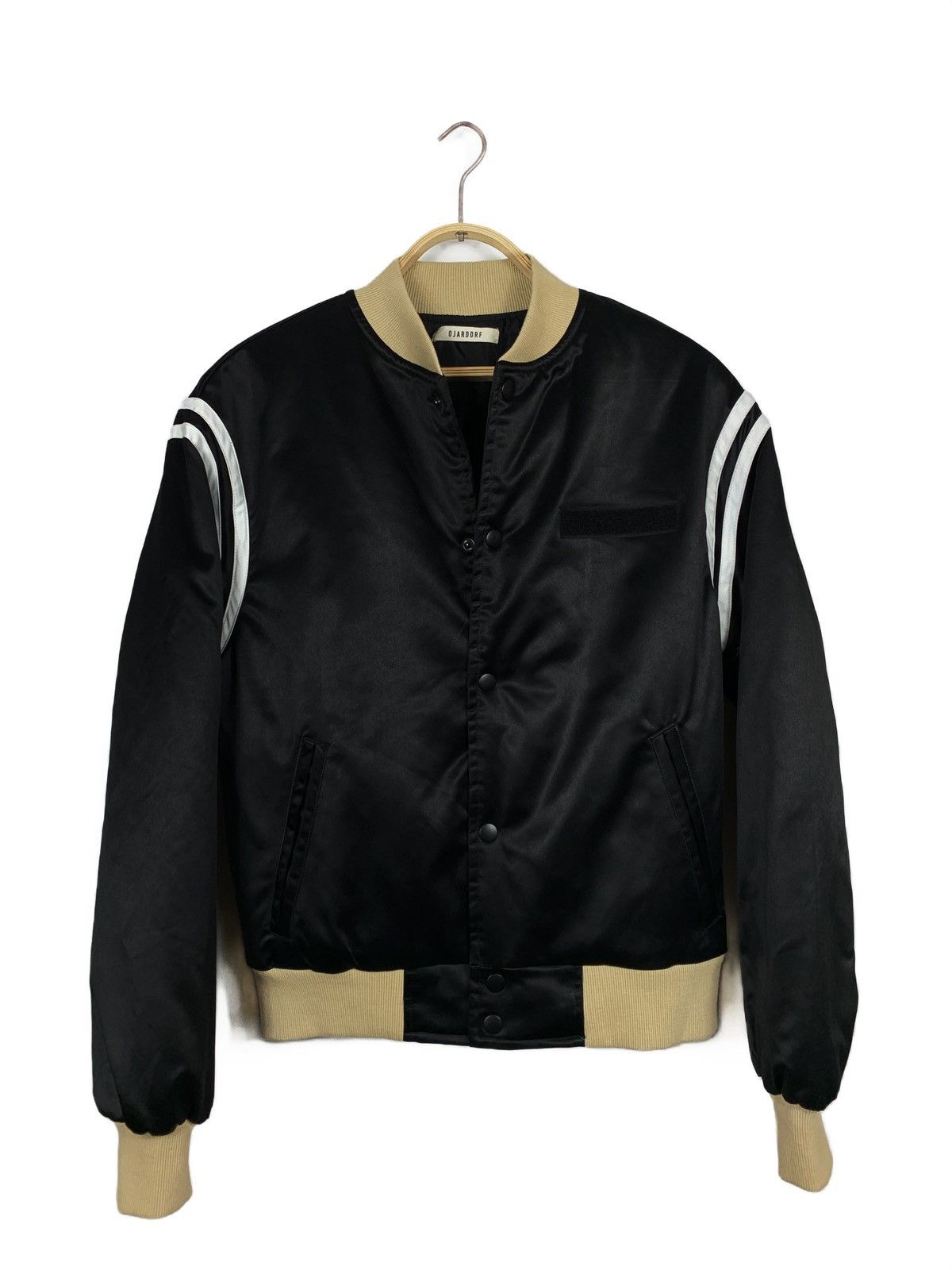 Ojardorf OJARDORF Black Satin Bomber Jacket Men's Small Varsity Style Size US S / EU 44-46 / 1 - 1 Thumbnail