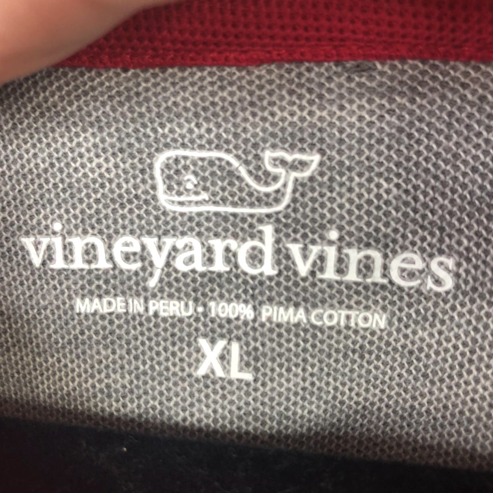 Vineyard Vines Vineyard Vines Sweater Mens XL Red 1/4 Zip Mock Neck Pima Cotton Knit Pullover Size US XL / EU 56 / 4 - 3 Thumbnail