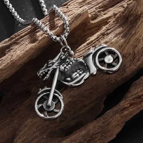 Jewelry × Vintage Gothic Motorcycle Dragon Necklace Size ONE SIZE - 4 Thumbnail