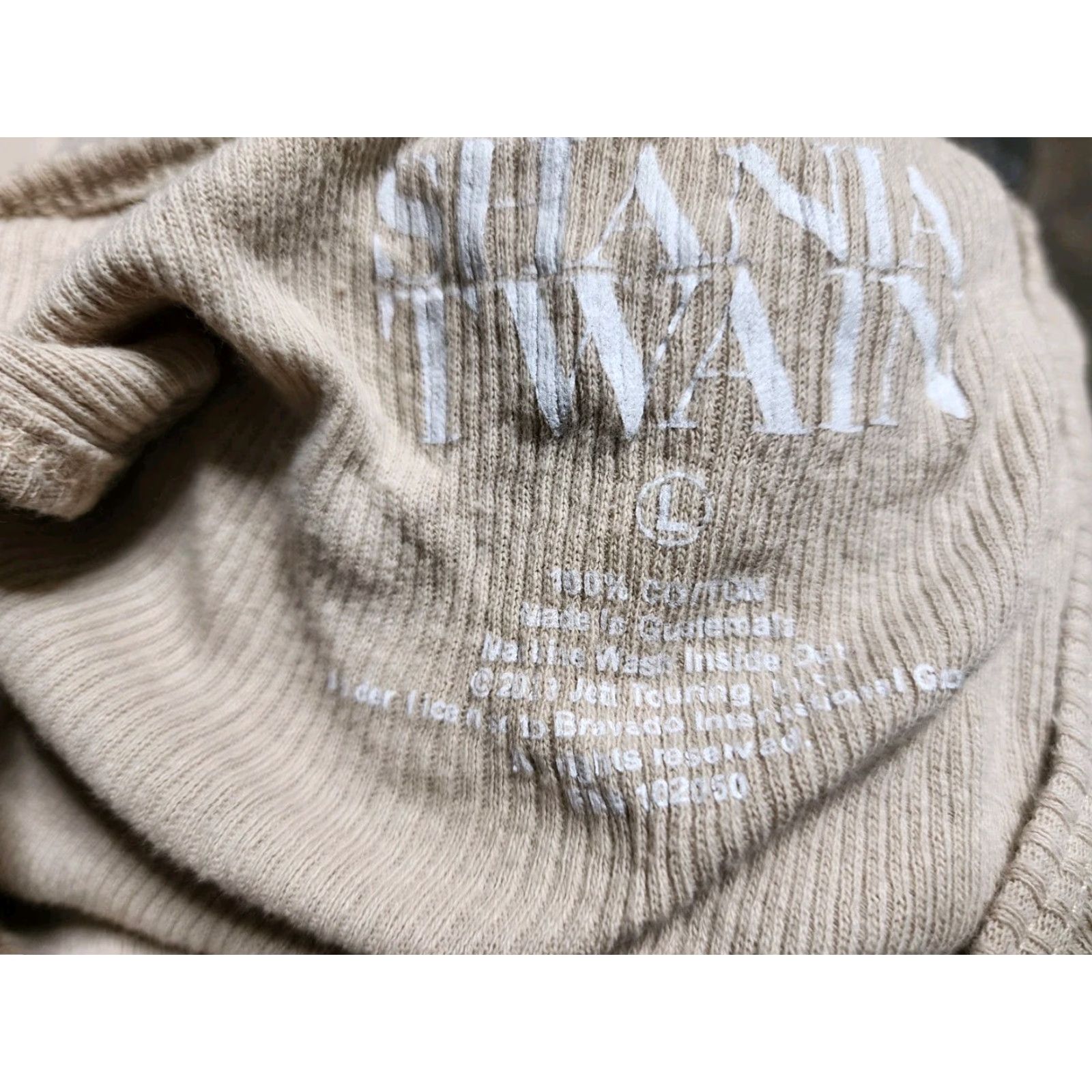 Vintage Shania Twain Tank Top Shirt - Feel Like A Woman - Womens L Tan Cotton Sleeveless Crop 90s Country Music Size L / US 10 / IT 46 - 4 Thumbnail