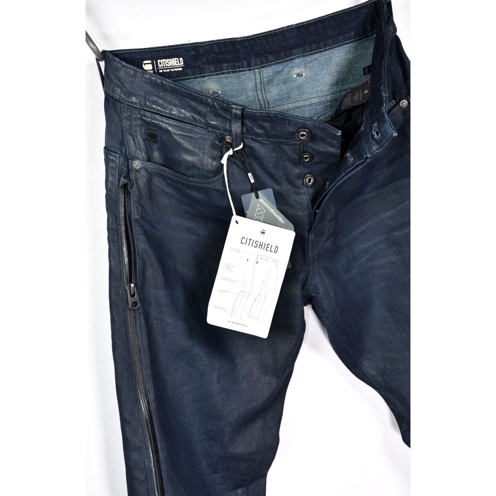 G-Star G-Star Citishield 3D Slim Tapered Higa Stretch Denim Jeans W32 L34 - Blue, 32x34, Slim Fit, Regular Type, Men Size US 32 / EU 48 - 3 Thumbnail