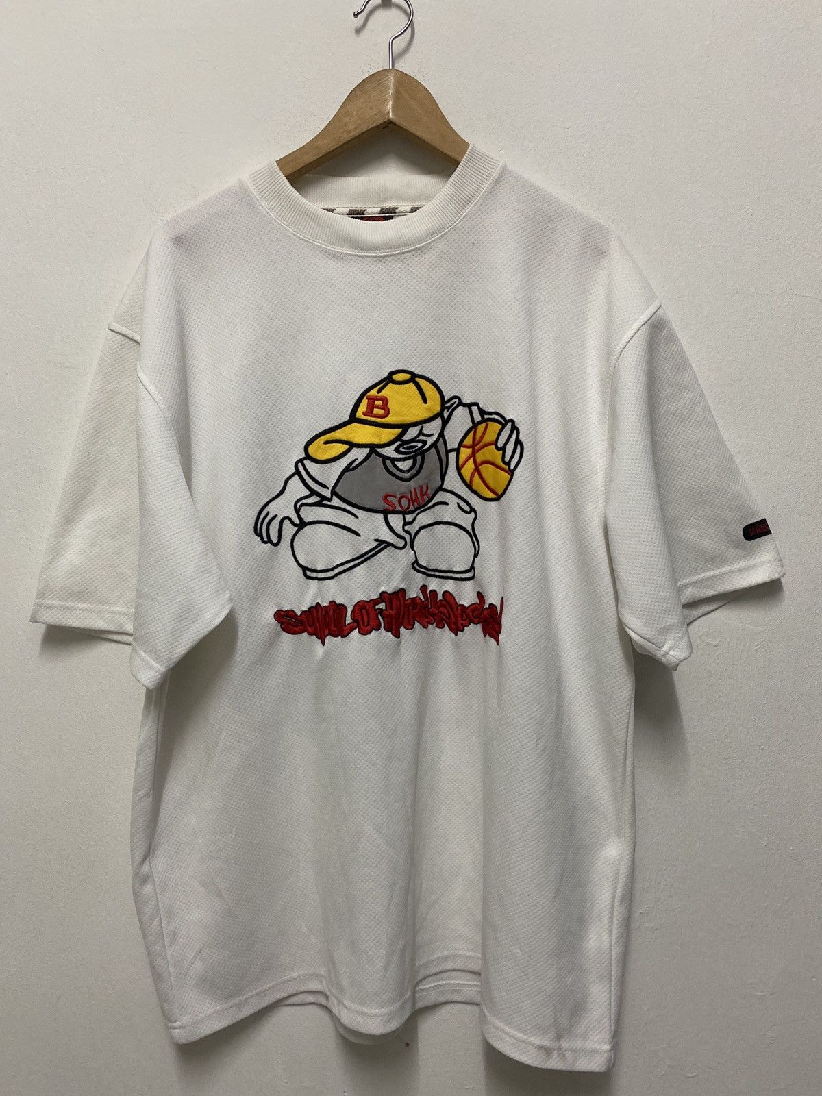 image of Vintage School Of Hard Knocks Jersey in White, Men's (Size XL)