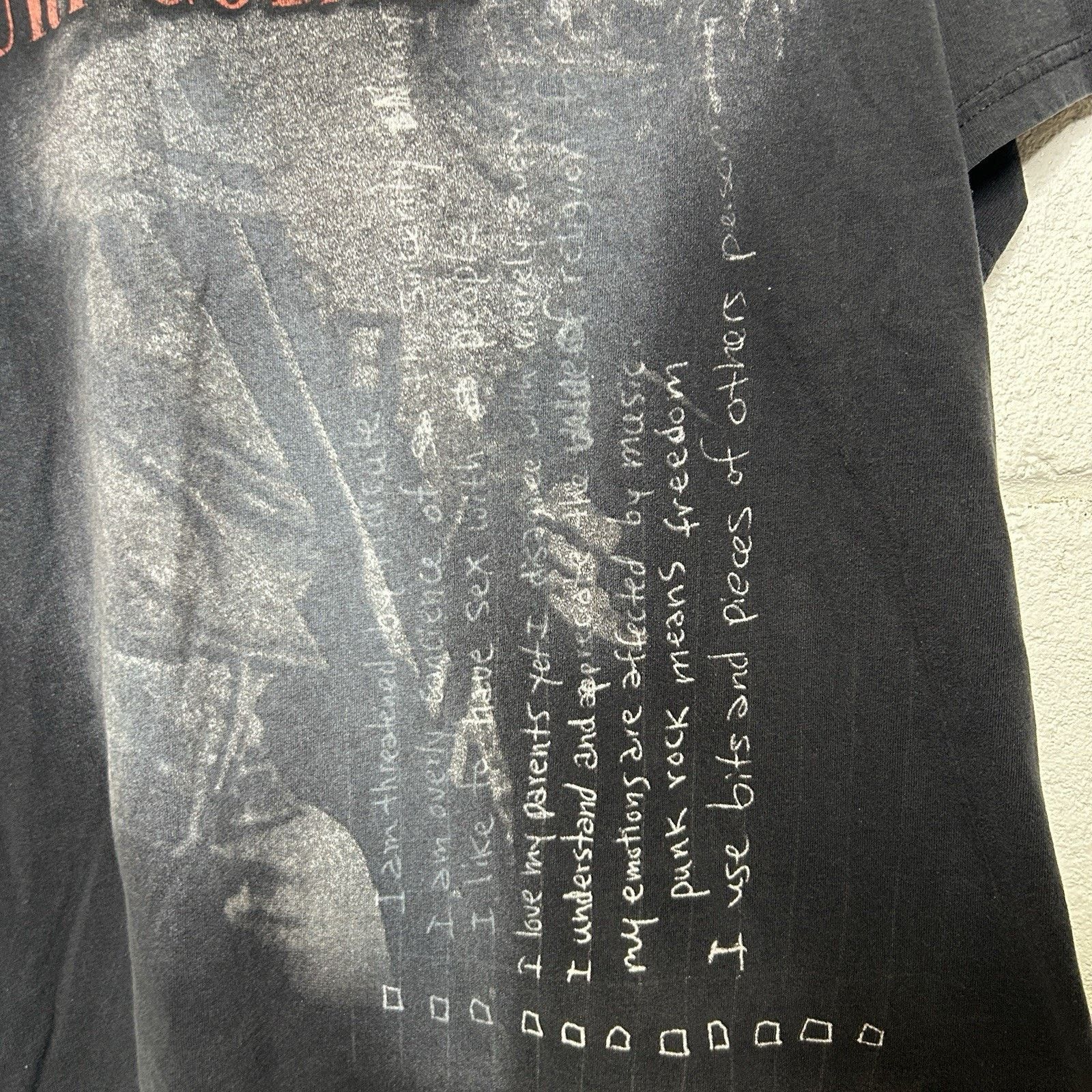 Hanes Y2K Kurt Cobain Nirvana The End of Music Lyrics Tee “Black” Size US M / EU 48-50 / 2 - 4 Thumbnail