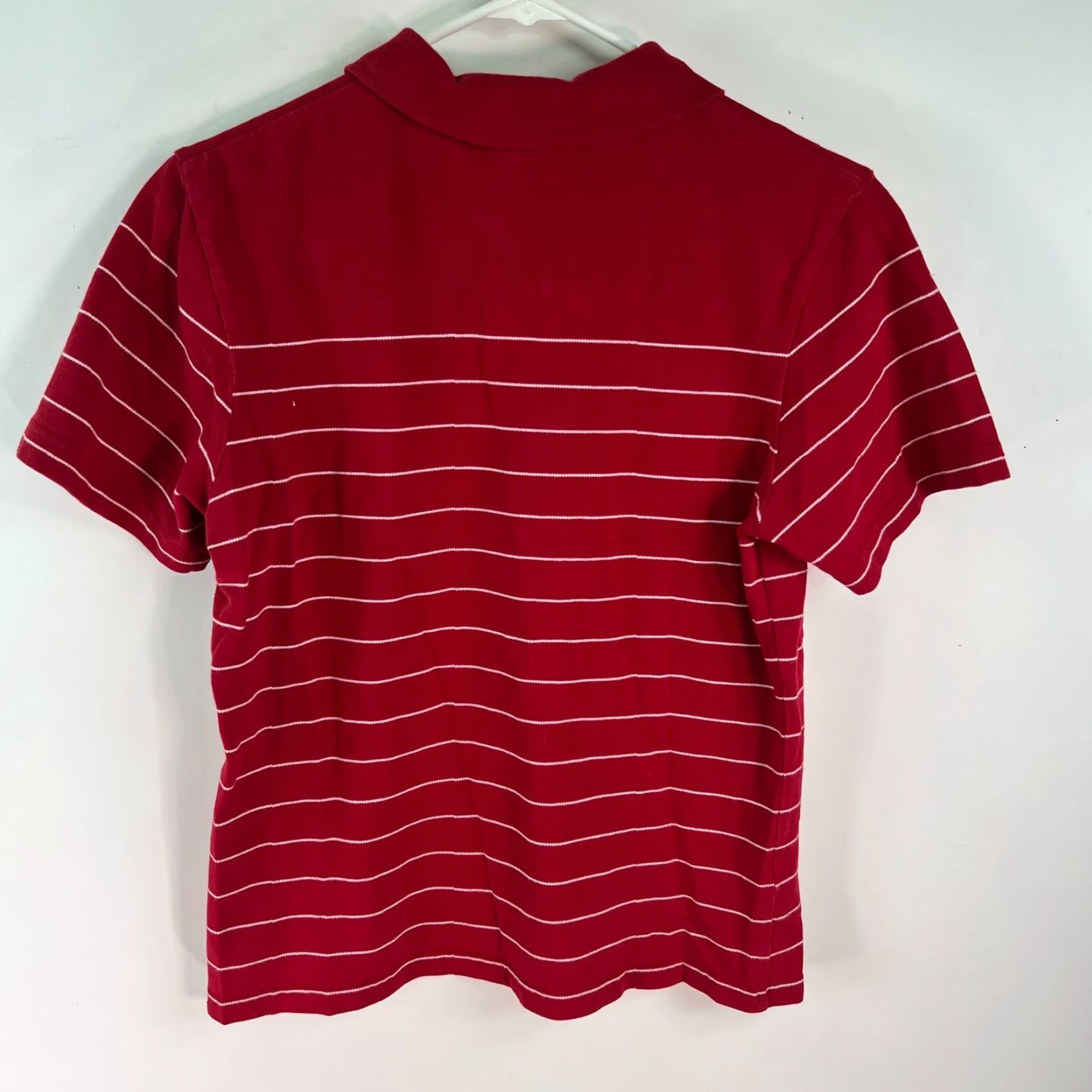 Eddie Bauer Eddie Bauer Mens Striped Short Sleeves Stretch Collared Red Polo Shirt Size M Size US M / EU 48-50 / 2 - 2 Thumbnail
