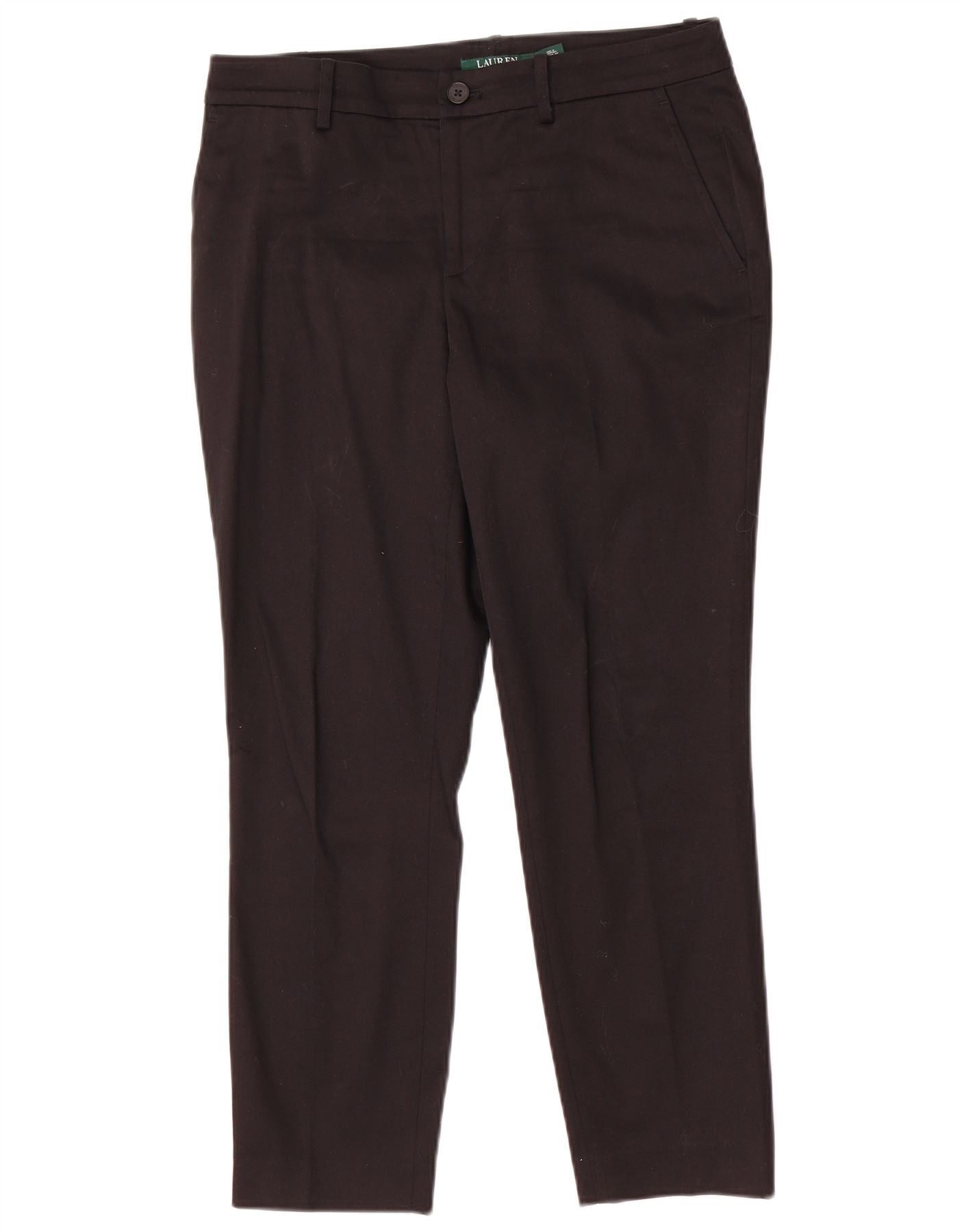 Ralph Lauren Womens Slim Chino Trousers US 6 Medium W32 L26 Black Cotton Size 26" / US 2 / IT 38 - 1 Thumbnail