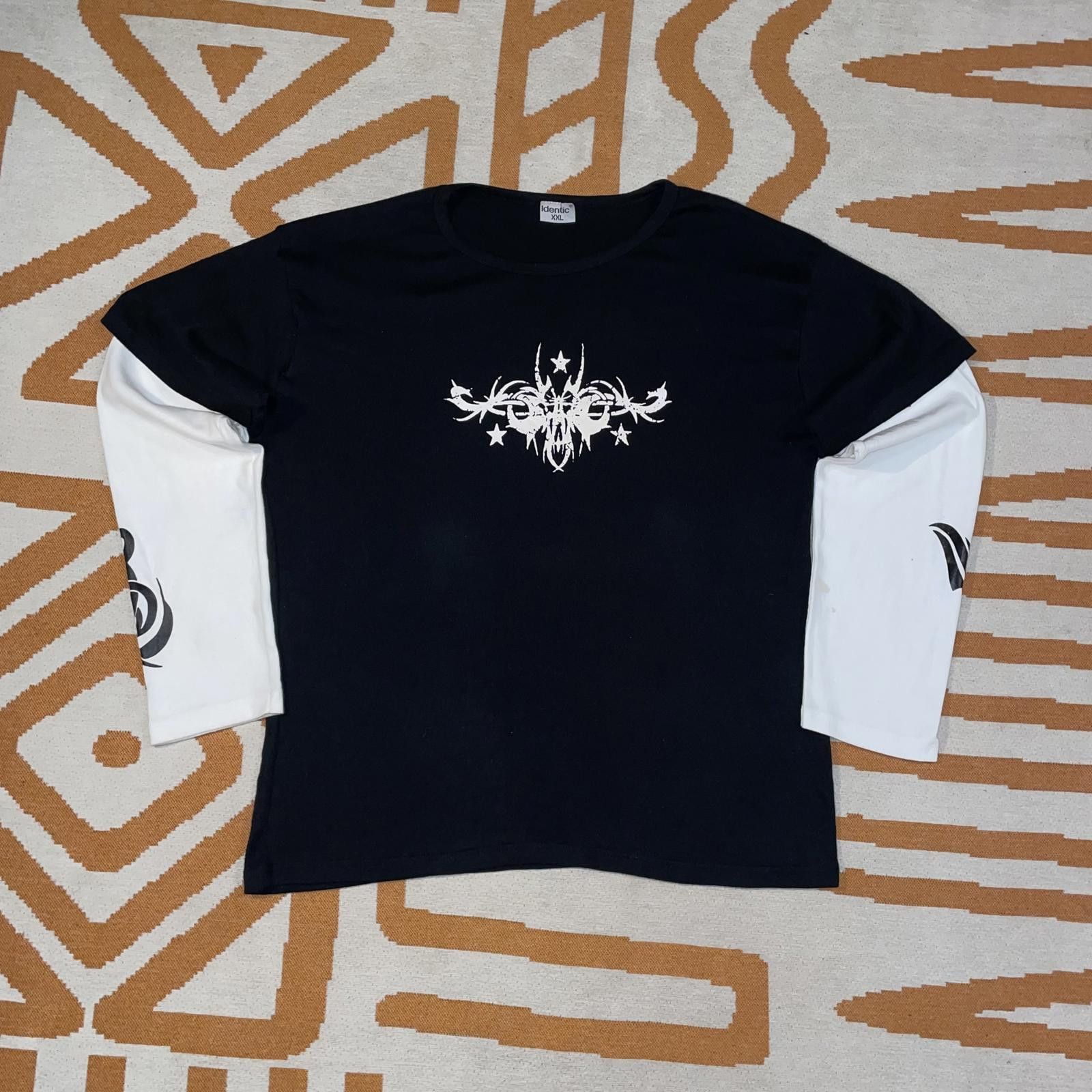 Designer Identic 00s Tribal Graphic Longsleeve T-Shirt XXL Size US XXL / EU 58 / 5 - 1 Thumbnail