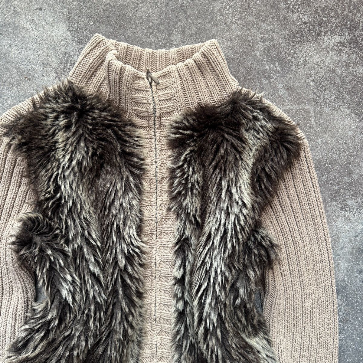 Hysteric Glamour Japanese Style Vintage Faux Fur Knit Zip Sweater Size M / US 6-8 / IT 42-44 - 7 Thumbnail