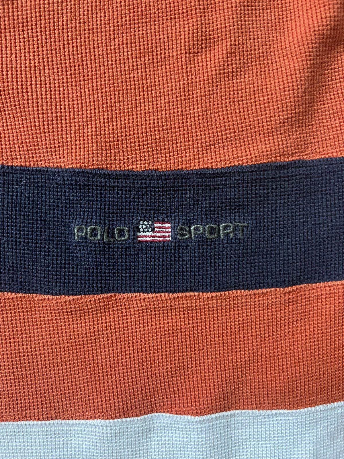 Polo Ralph Lauren × Vintage Vintage Striped Polo Sport Thermal Size US M / EU 48-50 / 2 - 2 Thumbnail
