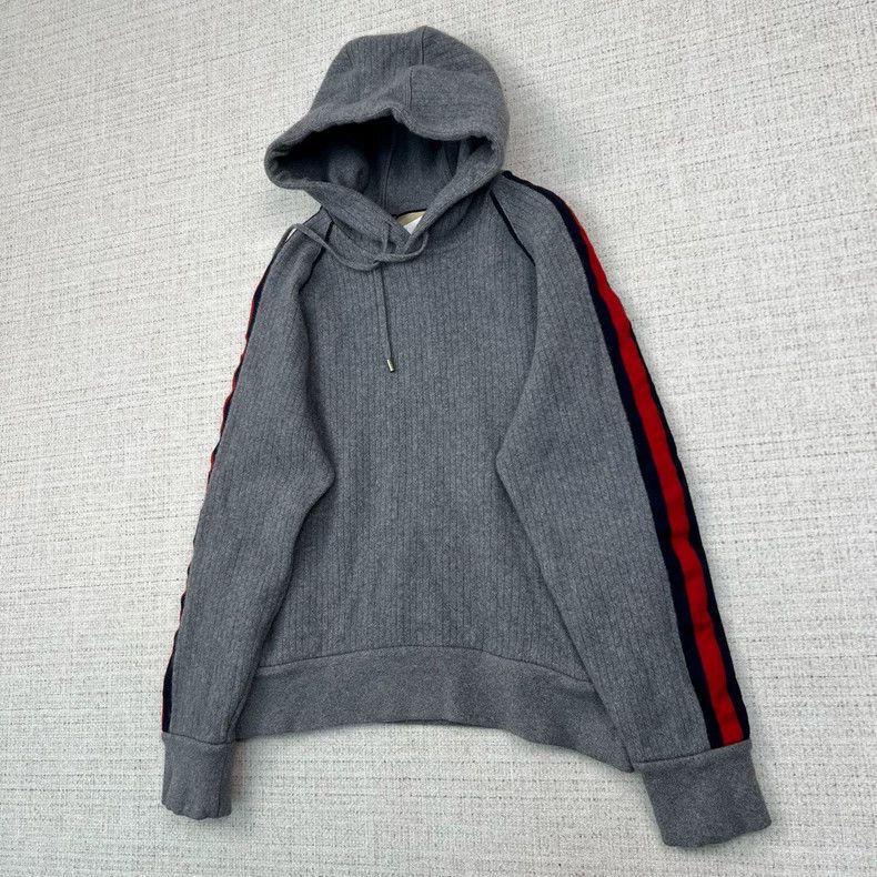 Gucci Gucci SS22 three-color striped decorative hooded sweatshirt Size US XL / EU 56 / 4 - 3 Thumbnail