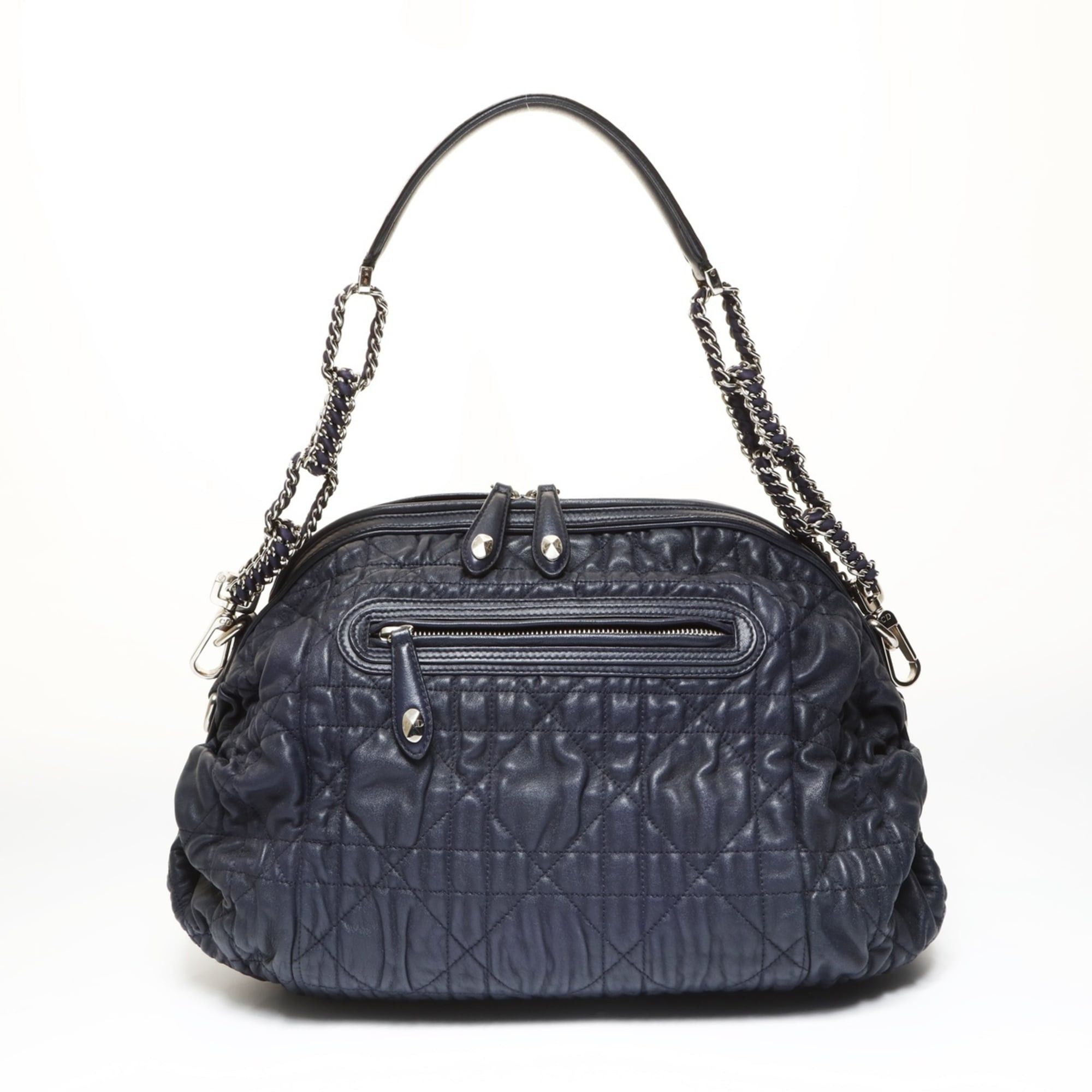 Dior Christian Dior Cannage Chain Shoulder Bag, Navy Size ONE SIZE - 1 Thumbnail
