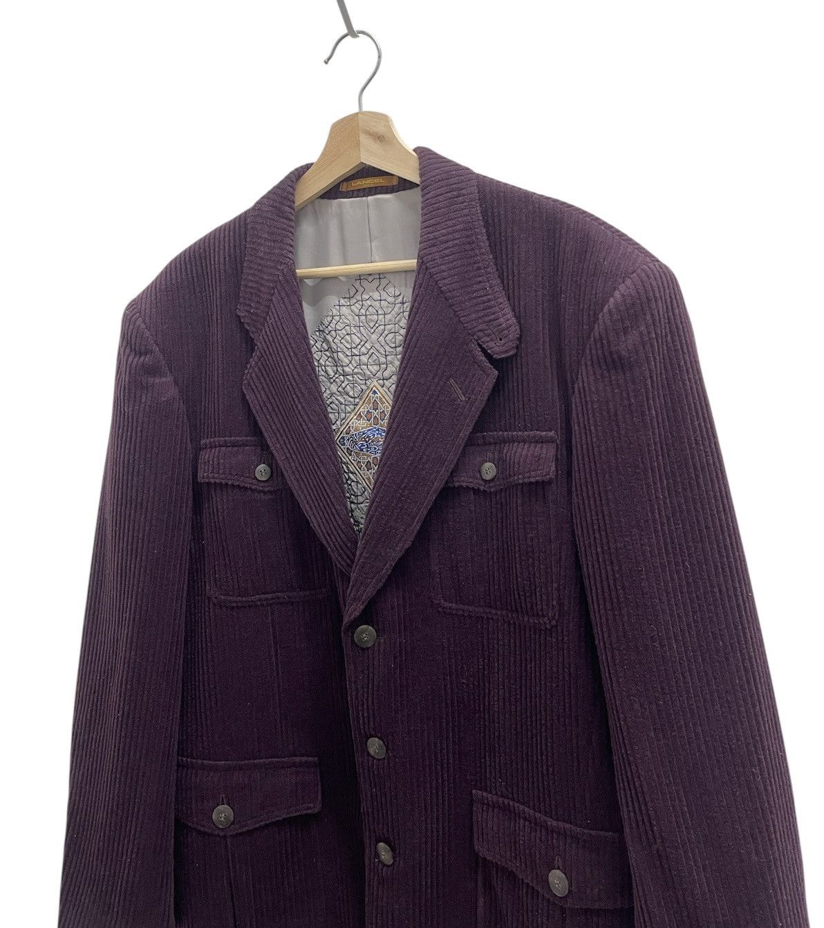 Lancel Lancel Corduroy 4 Pocket Button Blazers Coat Size 46R - 4 Thumbnail