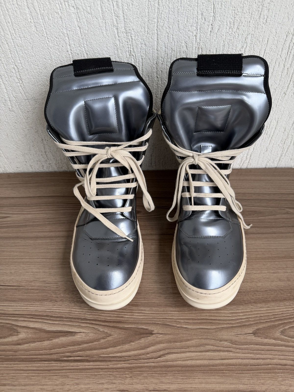 Rick Owens E15 metallic silver Geobasket Size US 10 / EU 43 - 1 Thumbnail