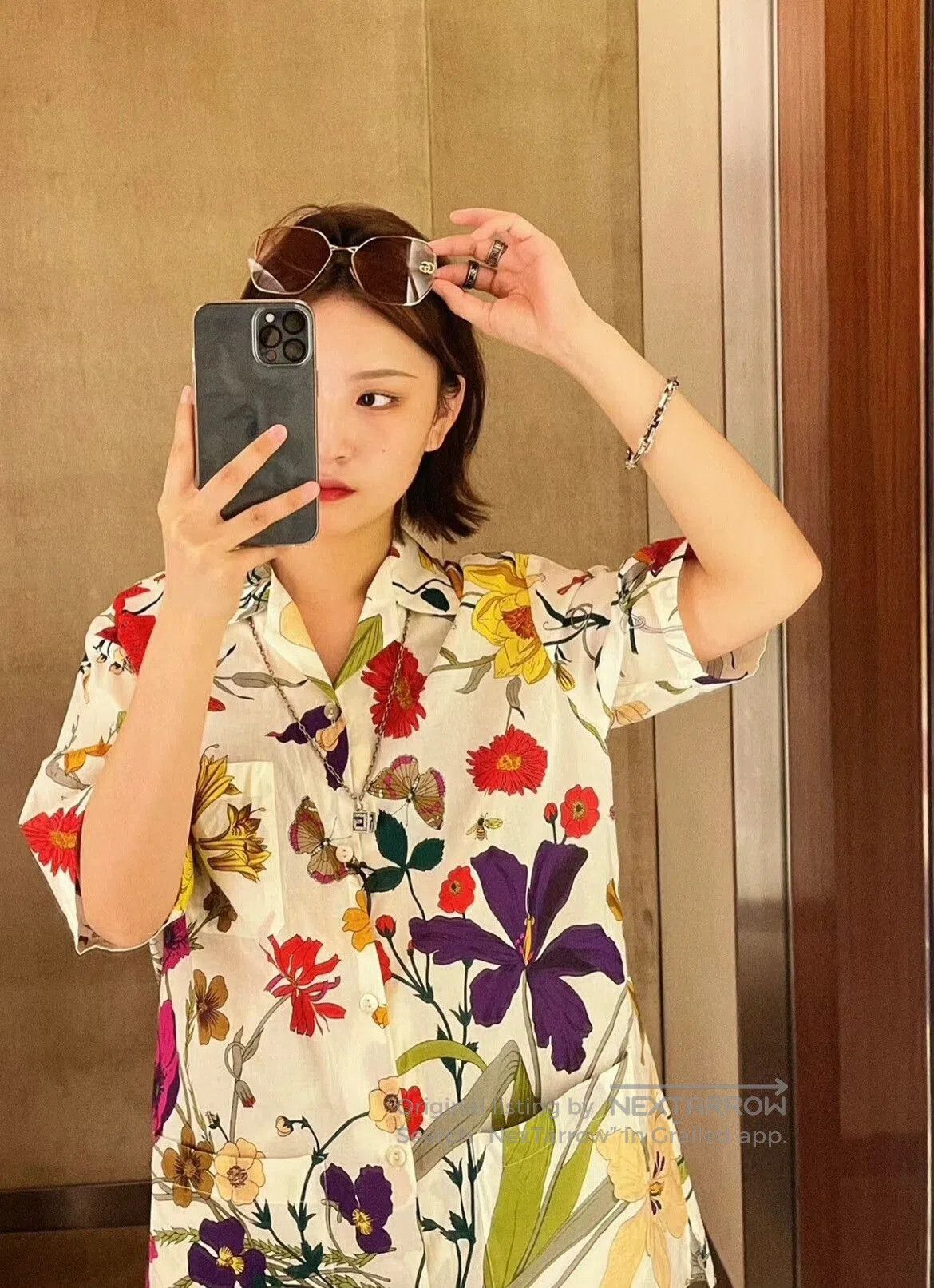 Gucci gucci floral short sleeve white shirt. Size US L / EU 52-54 / 3 - 8 Thumbnail