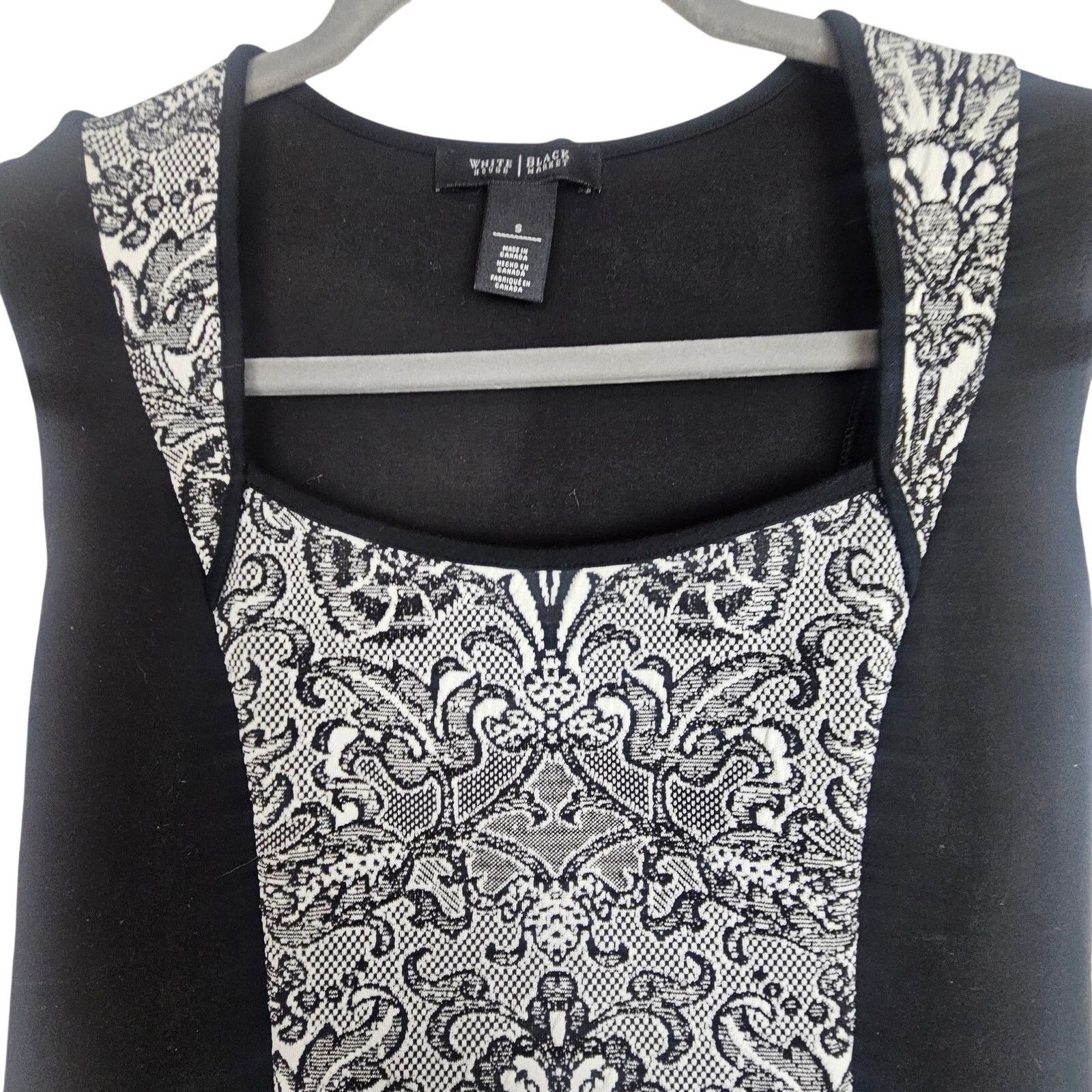 White House Black Market White House Black Market Womens Hourglass Damask Print Top S Size S / US 4 / IT 40 - 2 Thumbnail