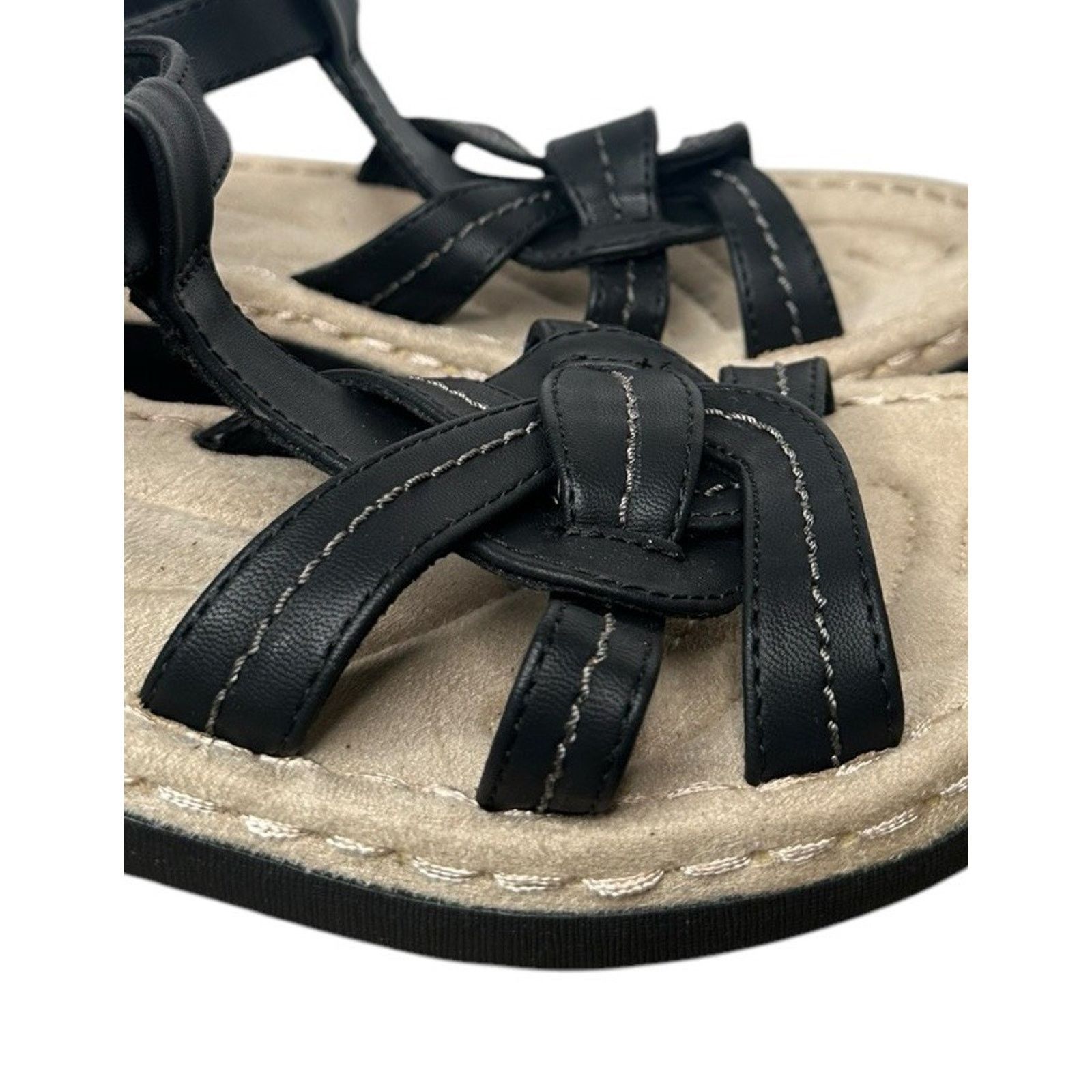 Other Cliffs White Mountain Womens 8 Black Buckle Sandals Vegan Size US 8 / IT 38 - 3 Thumbnail