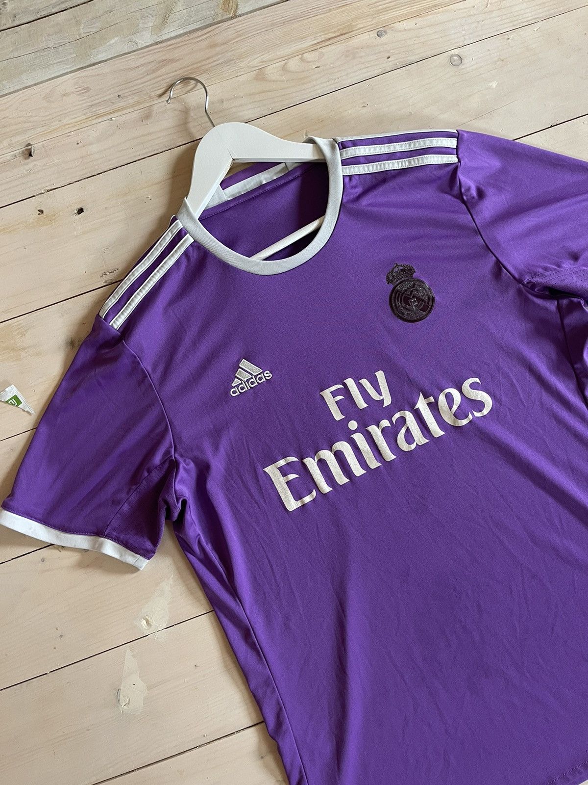 Adidas 2016 Adidas Real Madrid soccer jersey purple Size US L / EU 52-54 / 3 - 3 Thumbnail