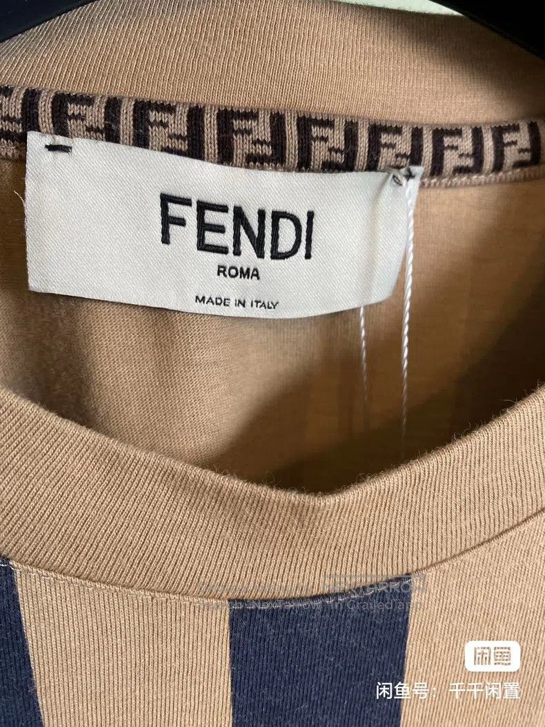 Fendi Fendi Contrasting Striped Letter Logo Short Sleeve T-Shirt Size M / US 6-8 / IT 42-44 - 5 Thumbnail