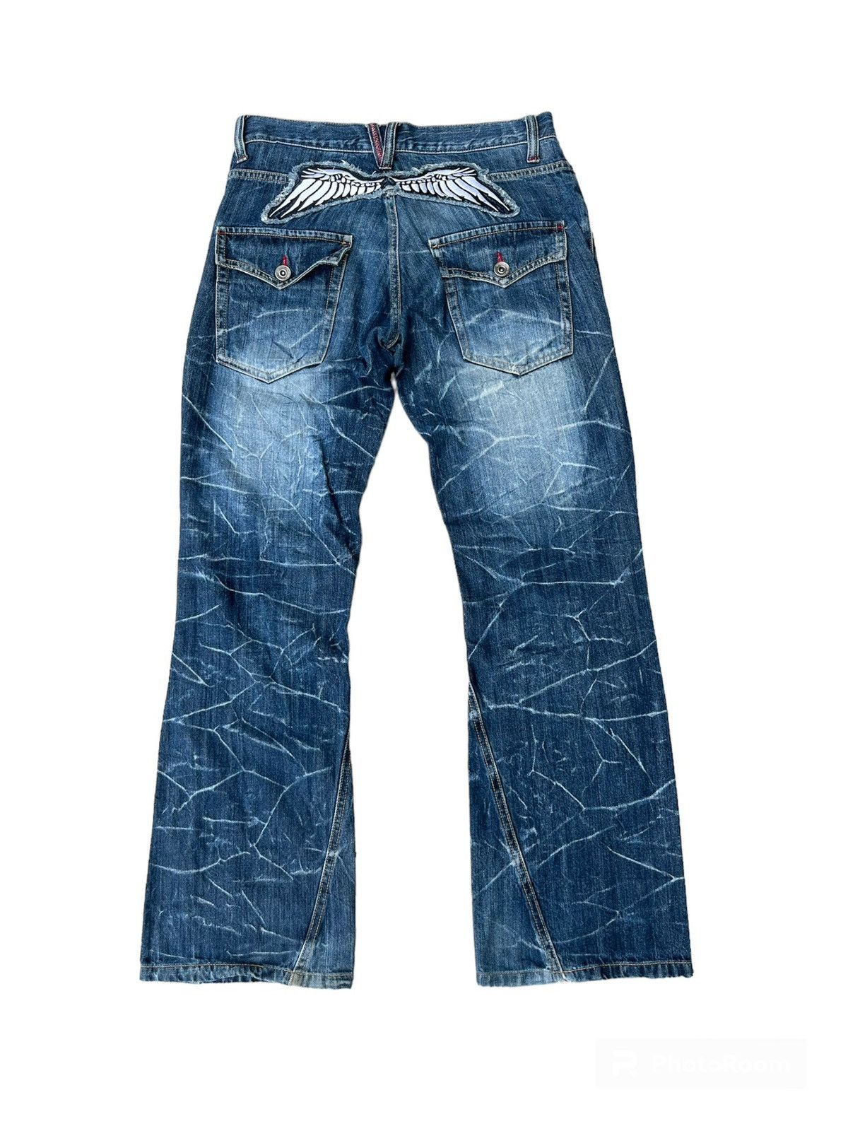 If Six Was Nine Very Rare Nylaus Twist Rusty Flare Denim Jeans Size US 31 - 1 Thumbnail