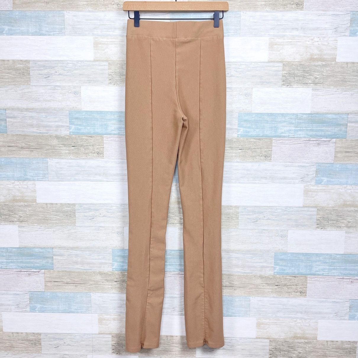 Zara ZARA Stretch Twill Knit Flared Pants Brown High Rise Women M Size 26" / US 2 / IT 38 - 3 Thumbnail