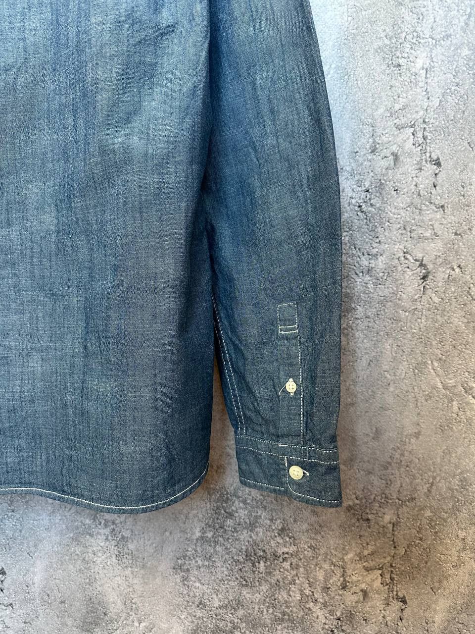 Edwin Edwin Japan Jeans Shirt Button Up Vintage LS Blue Denim Size US L / EU 52-54 / 3 - 10 Thumbnail