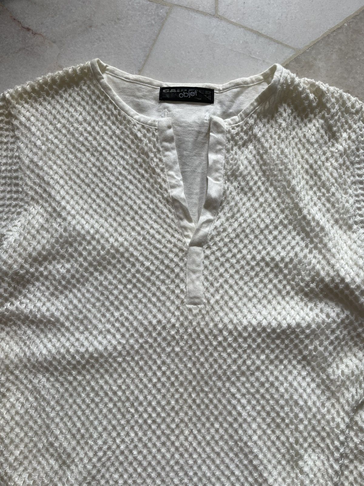 Jean Paul Gaultier 90s Jean Paul Gaultier Mesh Layered V Shirt #99 Size US M / EU 48-50 / 2 - 7 Thumbnail