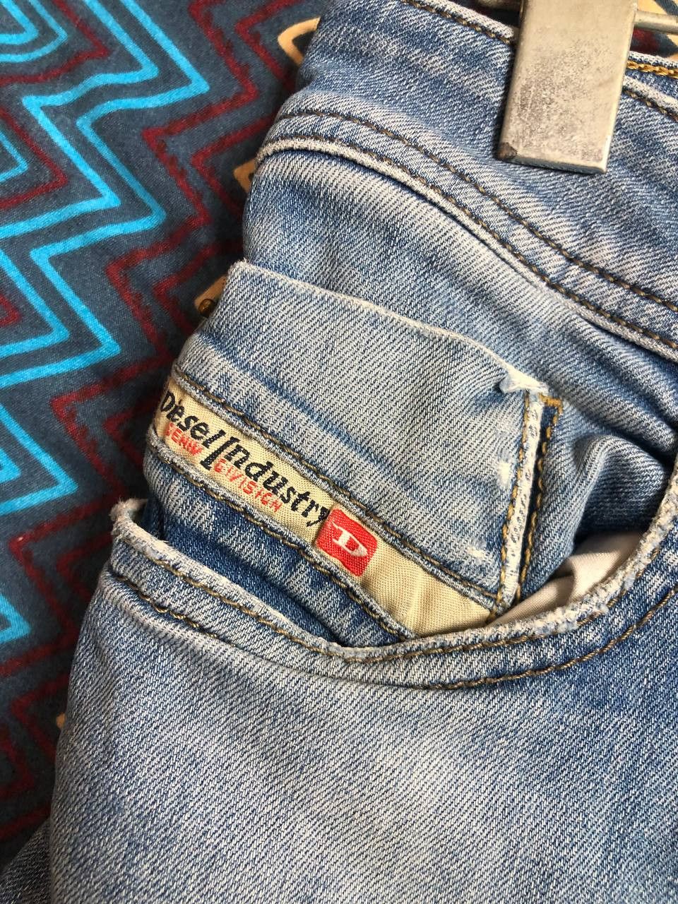 Diesel × Vintage Vintage Y2K Diesel jeans denim faded stretwear style size 29 Size 29" - 6 Thumbnail