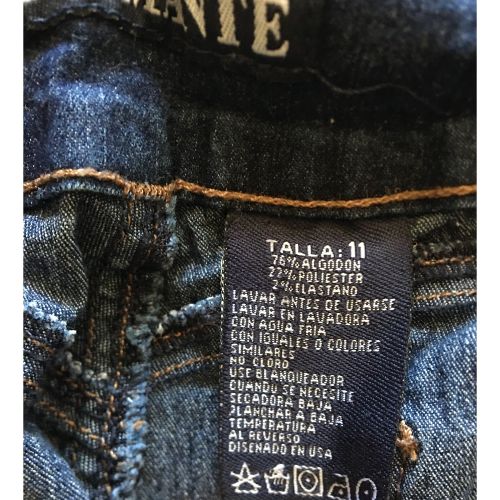 Vintage Diamante Jeans Women Juniors Size 11 Blue Skinny Stretch Denim Jeans Womens / 28 in Waist 30 in Inseam Size 32" / US 10 / IT 46 - 6 Thumbnail