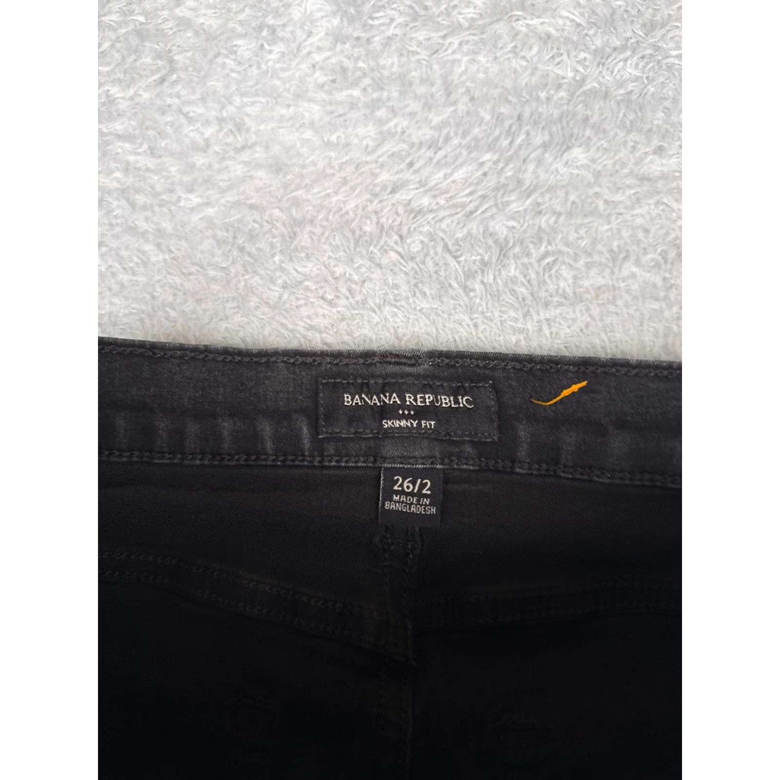 Banana Republic Banana Republic Women's Jeans Skinny Fit Mid Rise Black Denim 26x27 Cotton Stretch 2010s Fall Winter Girls Size 26" / US 2 / IT 38 - 6 Thumbnail