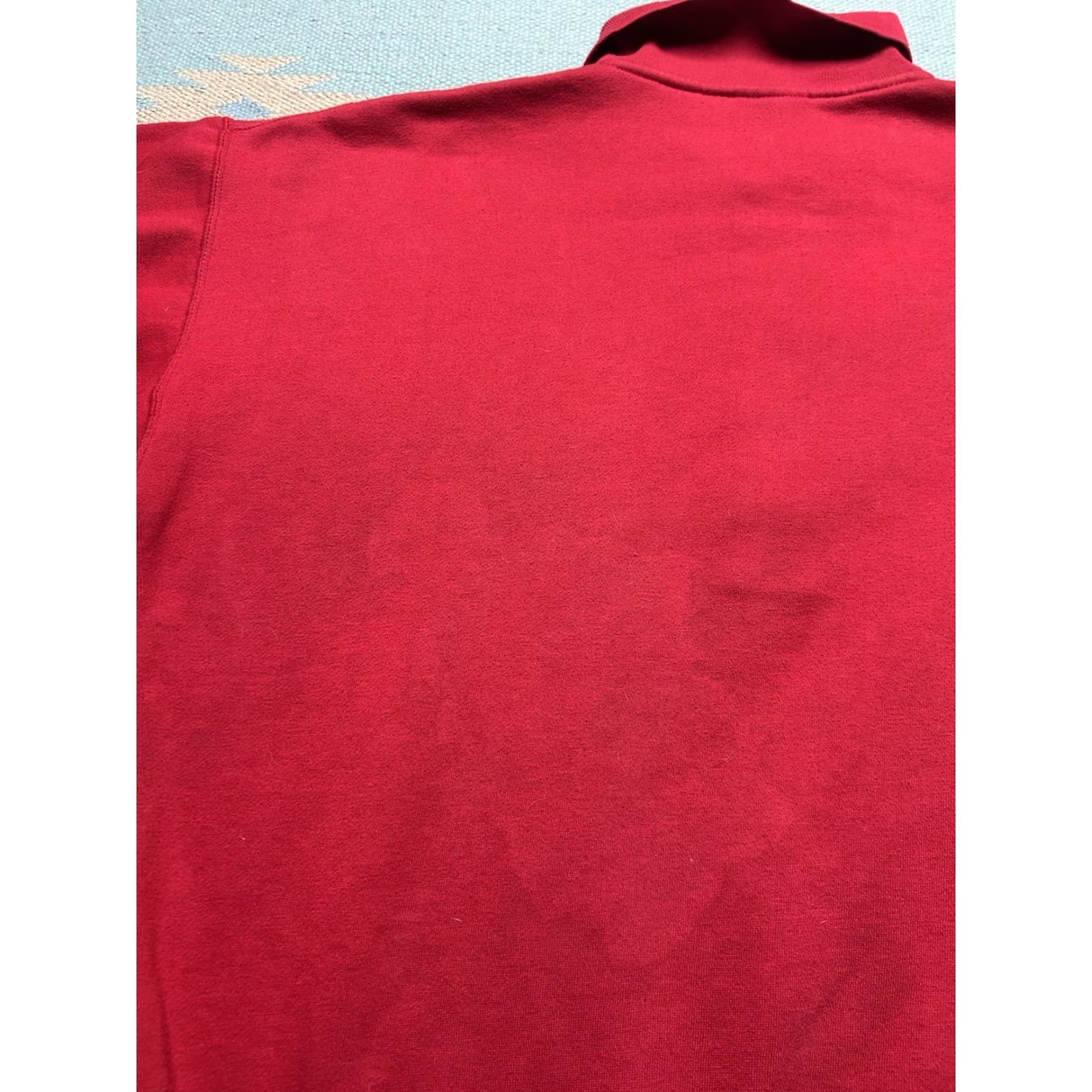 Vintage VINTAGE Sweatshirt Henley pullover cheetah red 1/4 button adult large Mens Size US L / EU 52-54 / 3 - 7 Thumbnail