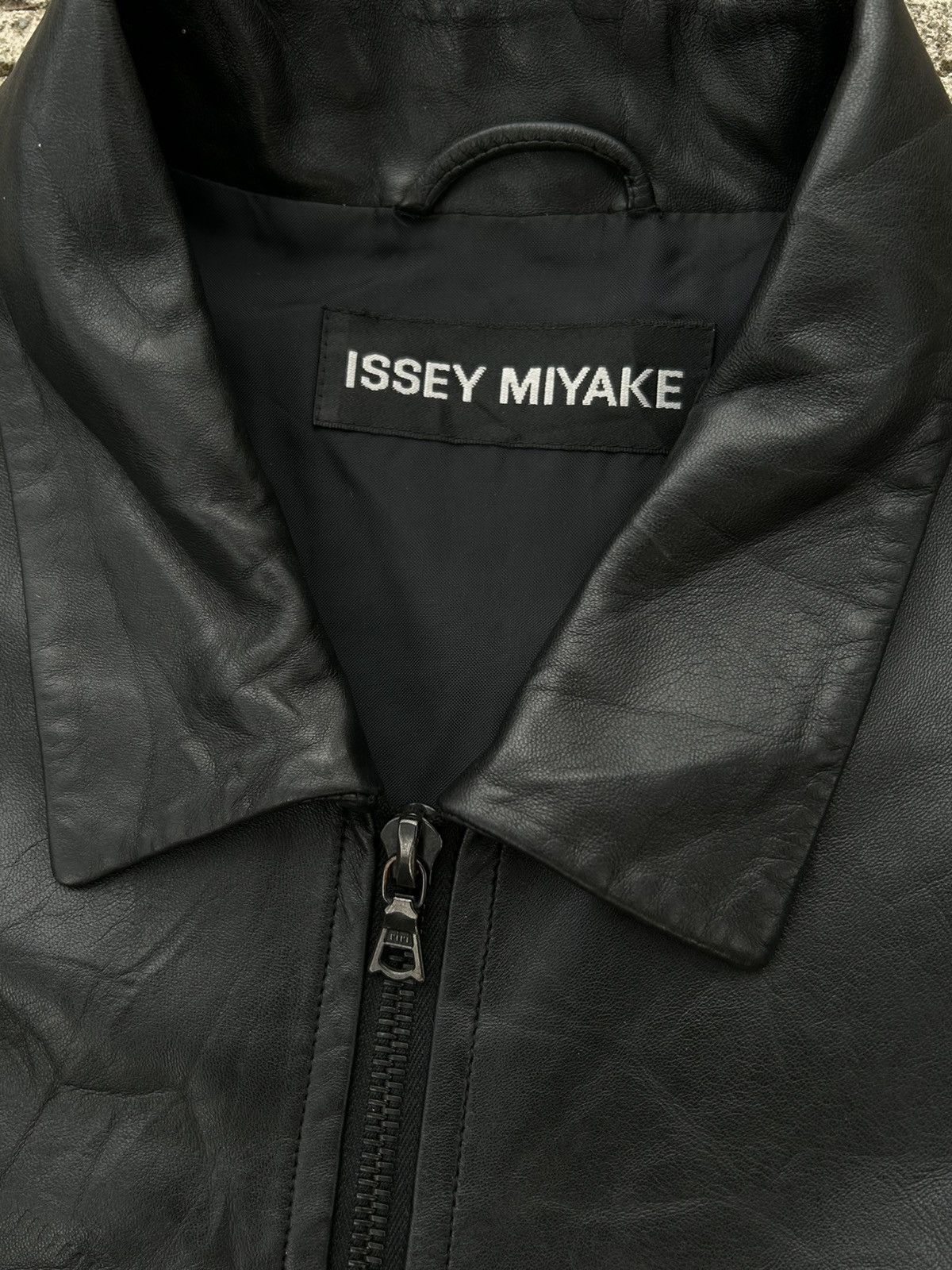 Issey Miyake Vintage Issey Miyake 1-Pocket Chore Style Leather Jacket Size US M / EU 48-50 / 2 - 8 Thumbnail