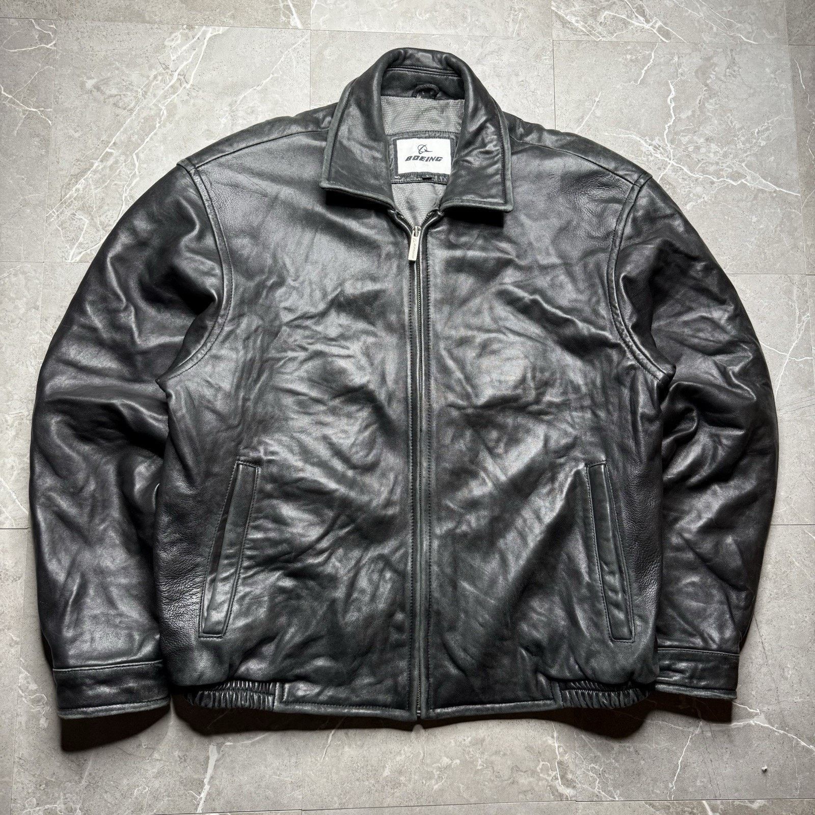 Vintage Vintage Boeing Leather Jacket Mens Large Black Bomber Flight Size US L / EU 52-54 / 3 - 2 Thumbnail