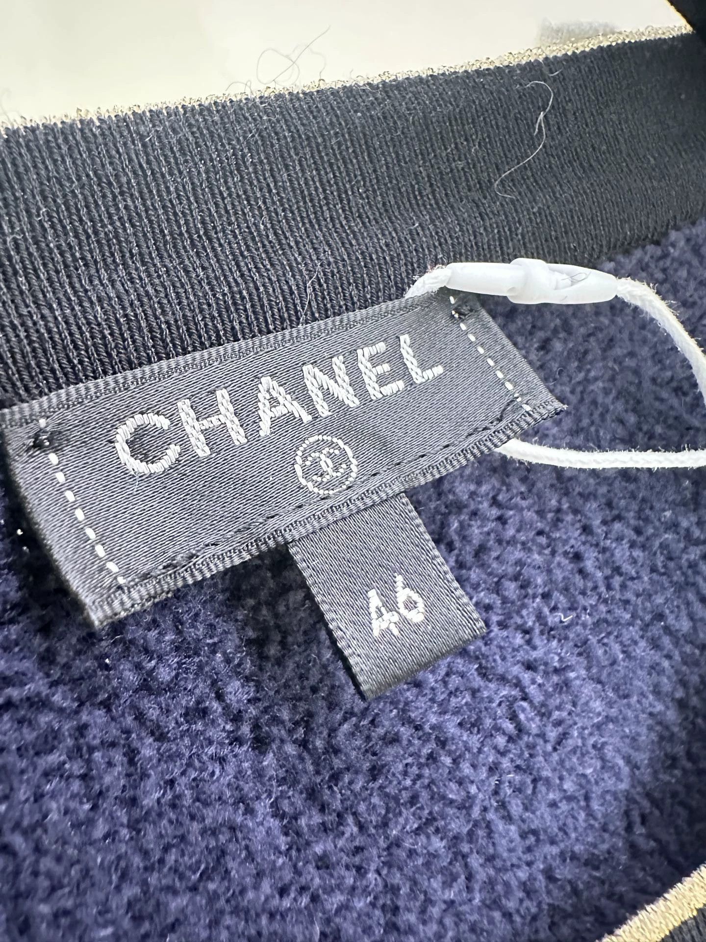 Chanel Chanel Blue & Black Colorblocked Pocket Jacket 46 Size XL / US 12-14 / IT 48-50 - 3 Thumbnail