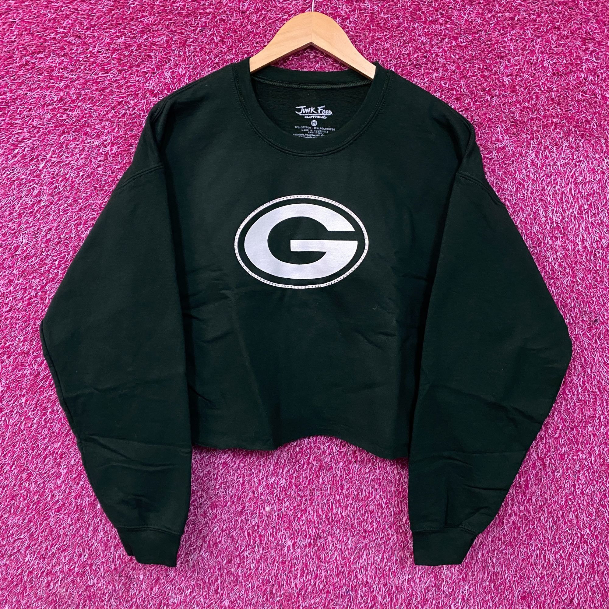 Junk Food Junk Food Green Bay Packers Bling Flea Market Crop Fleece Me Size M / US 6-8 / IT 42-44 - 1 Thumbnail
