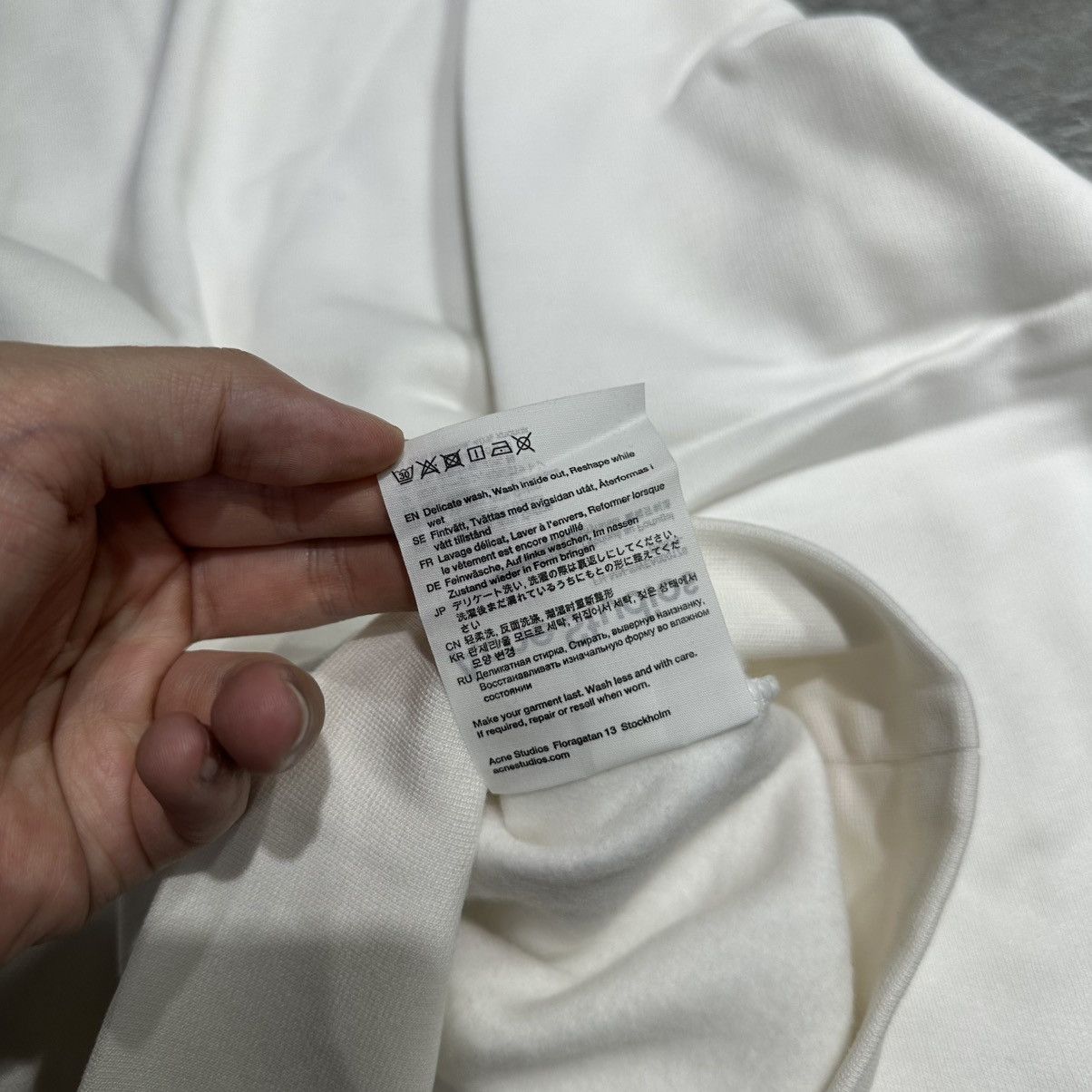 Acne Studios Acne Studios Fulton Logo Sweatshirt - White Size US S / EU 44-46 / 1 - 6 Thumbnail