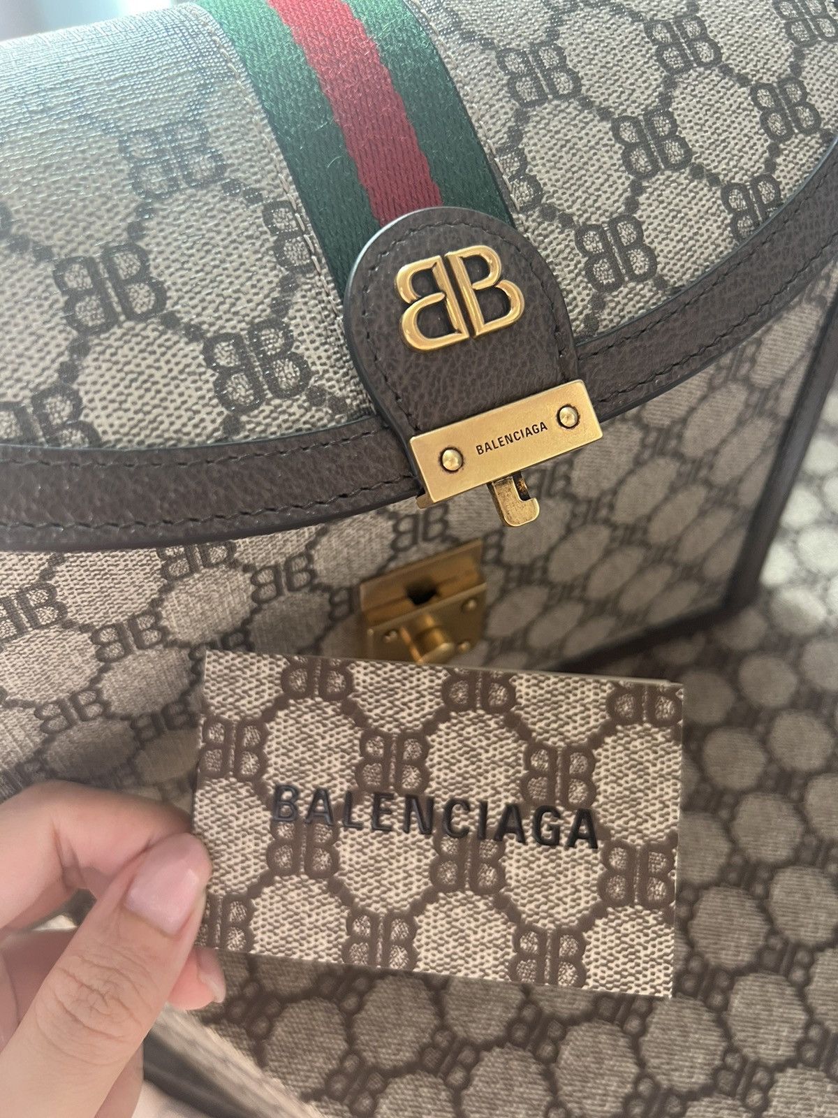 Balenciaga × Gucci 🔥 Balenciaga Hacker Project x Gucci Monogram top handle bag Size ONE SIZE - 11 Thumbnail
