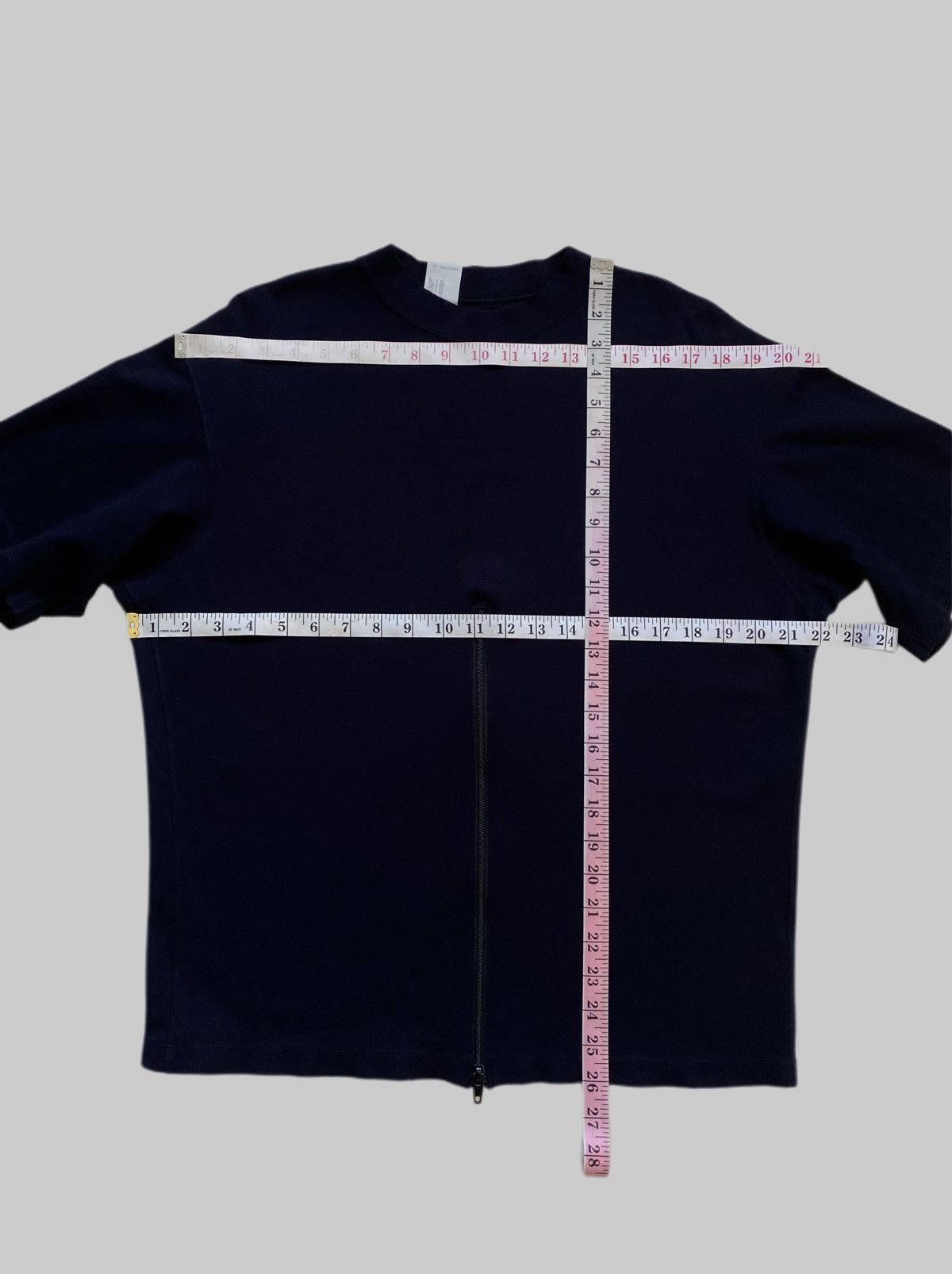 N.Hoolywood N.Hoolywood Front Zip Panel Boxy T-Shirt - Navy Size US S / EU 44-46 / 1 - 7 Thumbnail