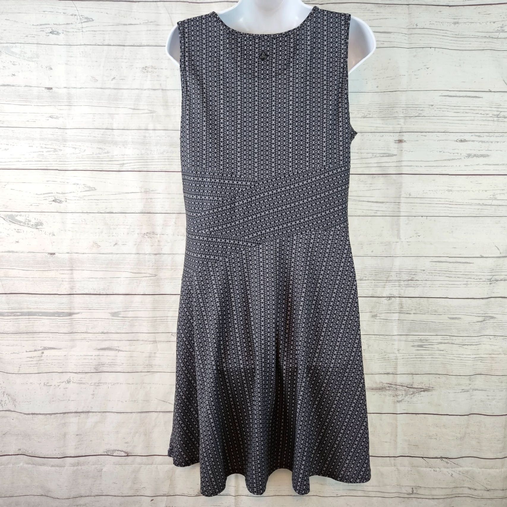 Prana VINTAGE Prana Womens Amelie Dress Gray Black Sleeveless Scoop V-Neck Large L Shirt? Size L / US 10 / IT 46 - 3 Thumbnail
