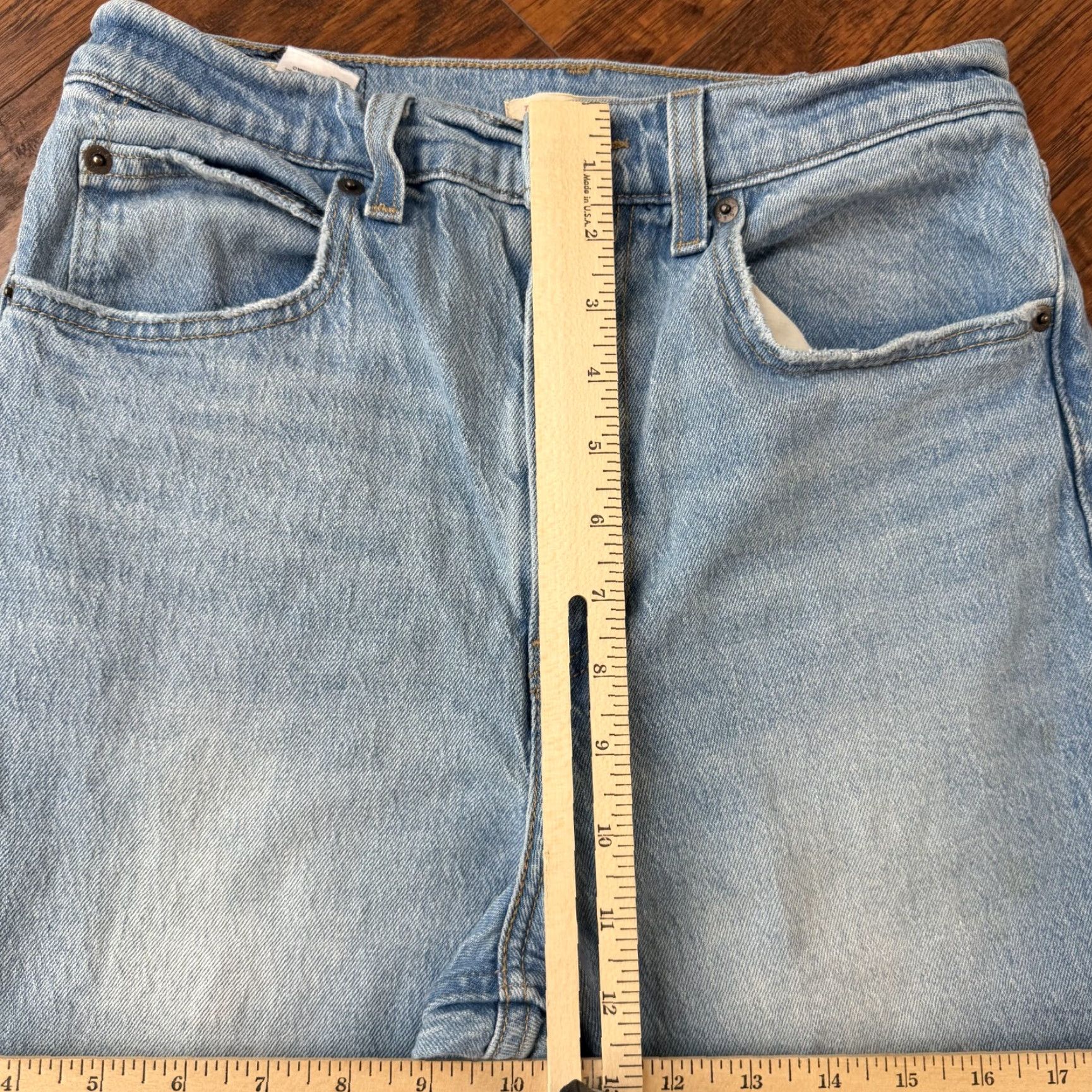 Levi's Levi's Jeans Women 27 Straight Slim Stretch Denim Blue 26x31 High Rise Regular Inseam 31 Logo 70s Style Size 27" / US 4 / IT 40 - 4 Thumbnail