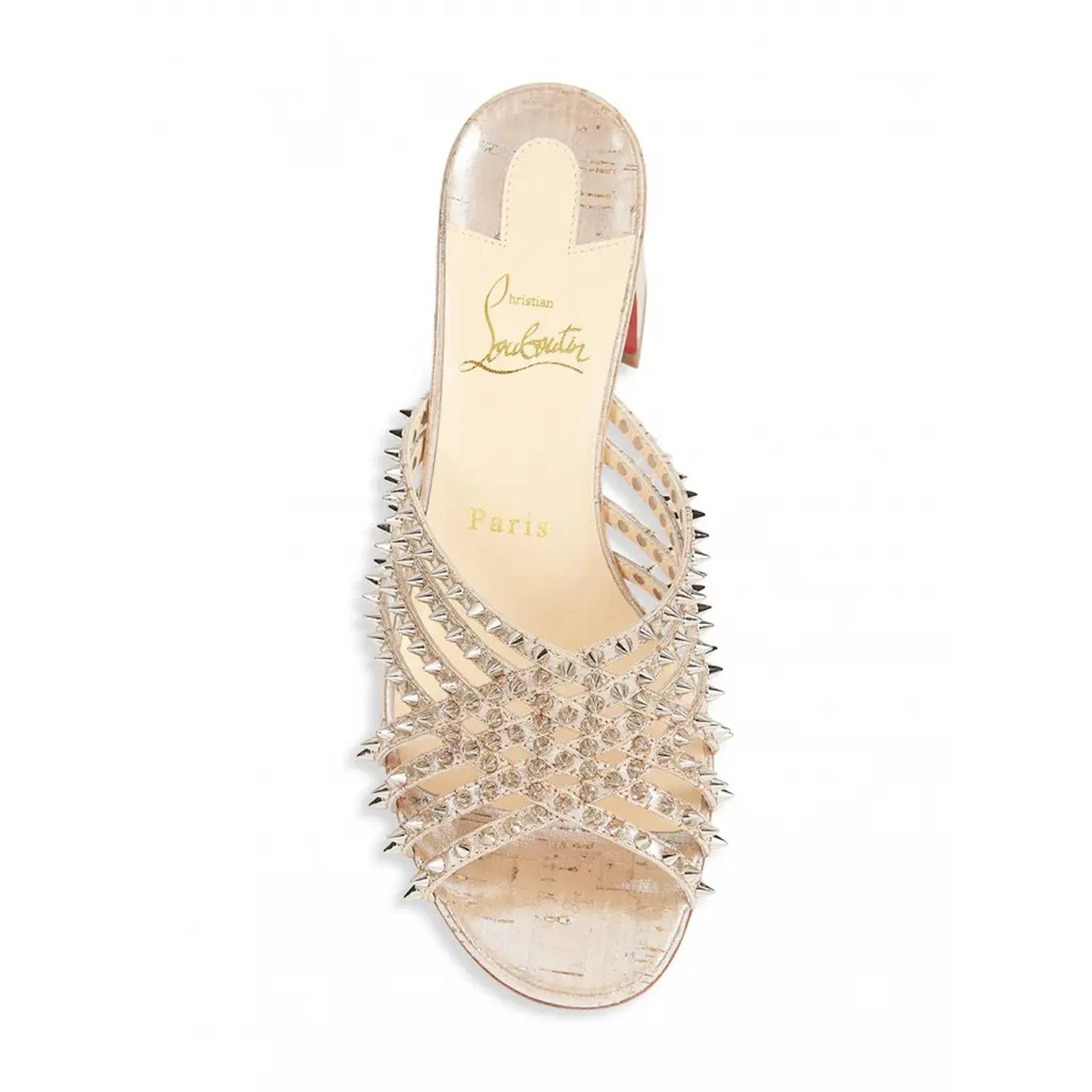 Christian Louboutin Christian Louboutin Marthaspike 55 Silver Open Sandal Mule Size US 6.5 / IT 36.5 - 7 Thumbnail