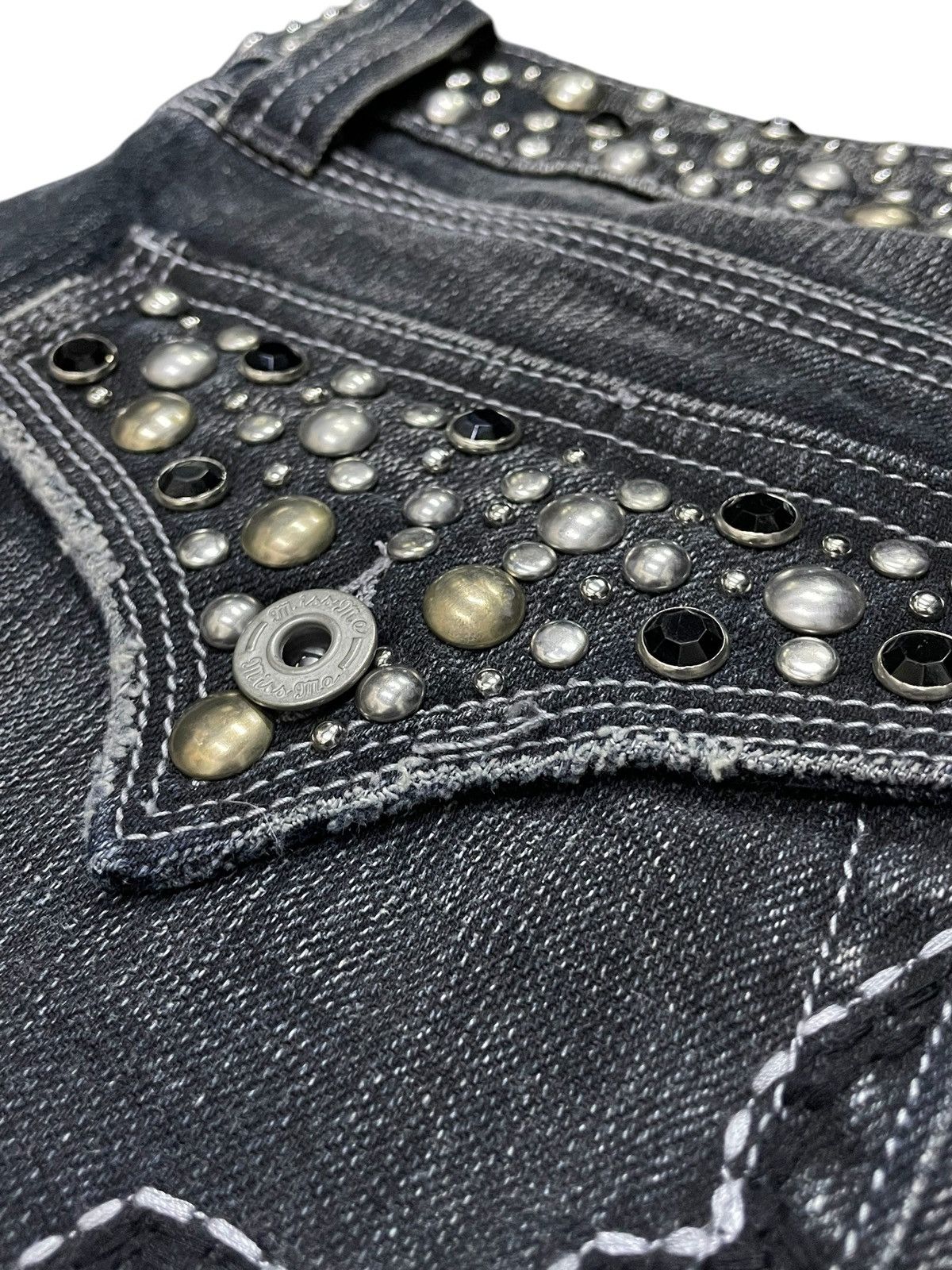Tornado Mart Vintage Tornado Mart Style Rhinestone Studded Flare Jeans Size US 31 - 17 Thumbnail