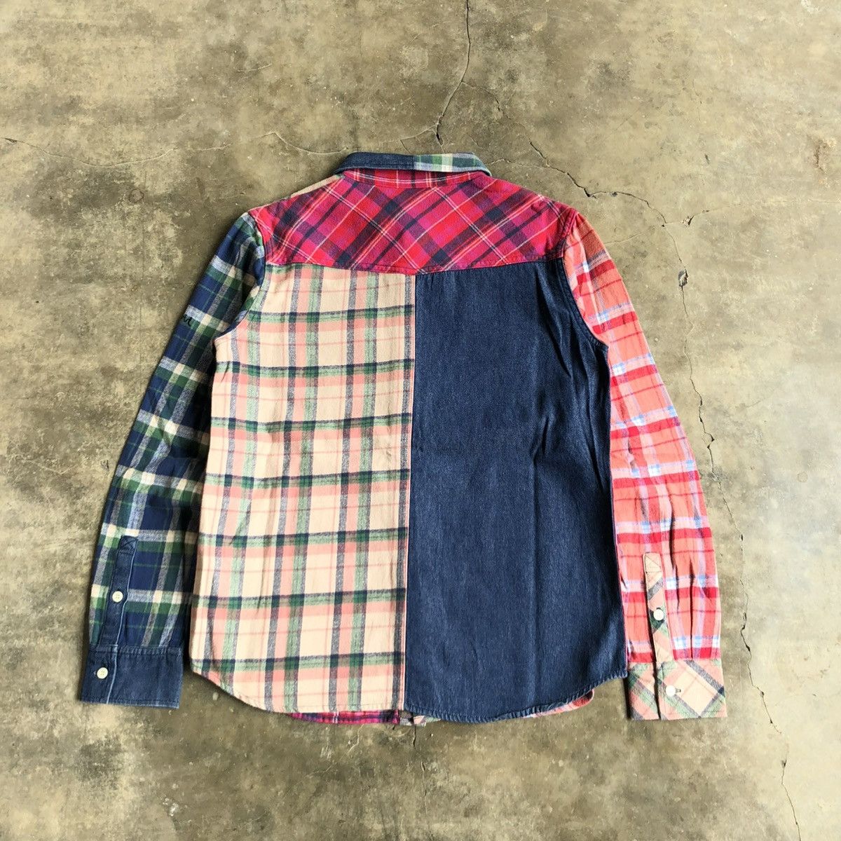 Hysteric Glamour 2000s X-girl Patchwork Double Pocket Button Up Shirt Size US M / EU 48-50 / 2 - 7 Thumbnail