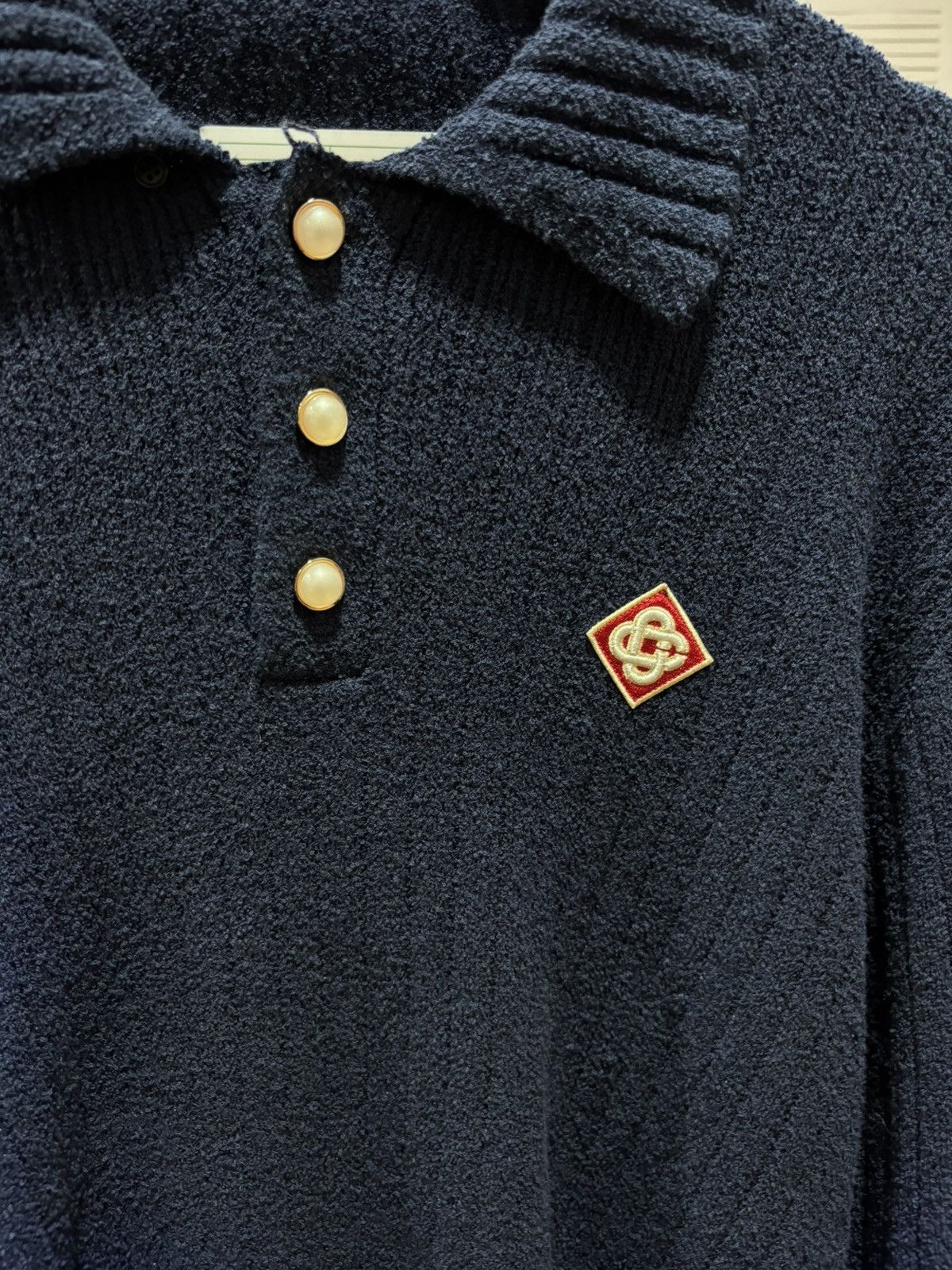 Casablanca Casablanca Ribbed Boucle Polo Shirt Size US XL / EU 56 / 4 - 2 Thumbnail