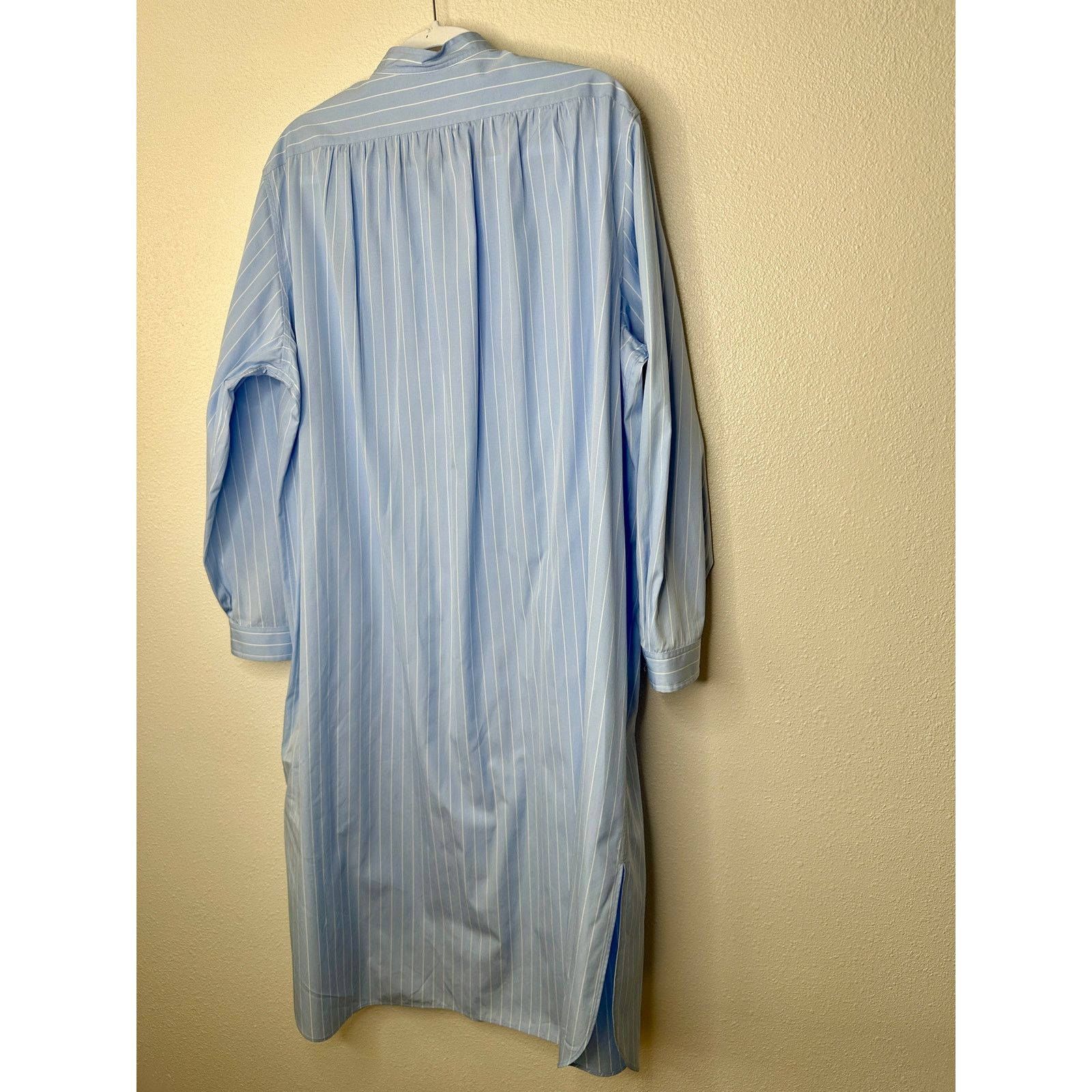 The Row NWT The Row Karl Blue & White Stripe Long Sleeve Shirt Dress Size L / US 10 / IT 46 - 9 Thumbnail
